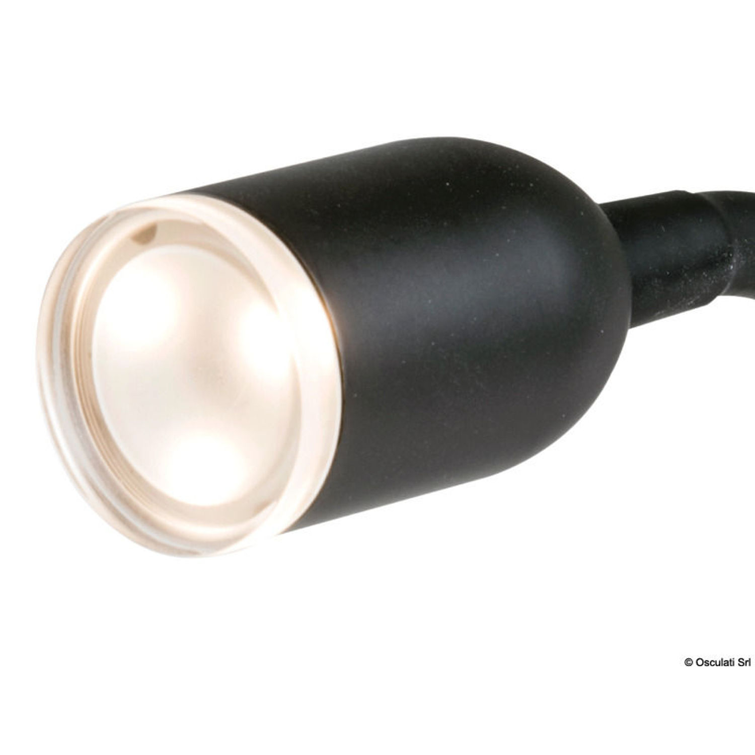Leddet LED-lyskaster svart 240 mm