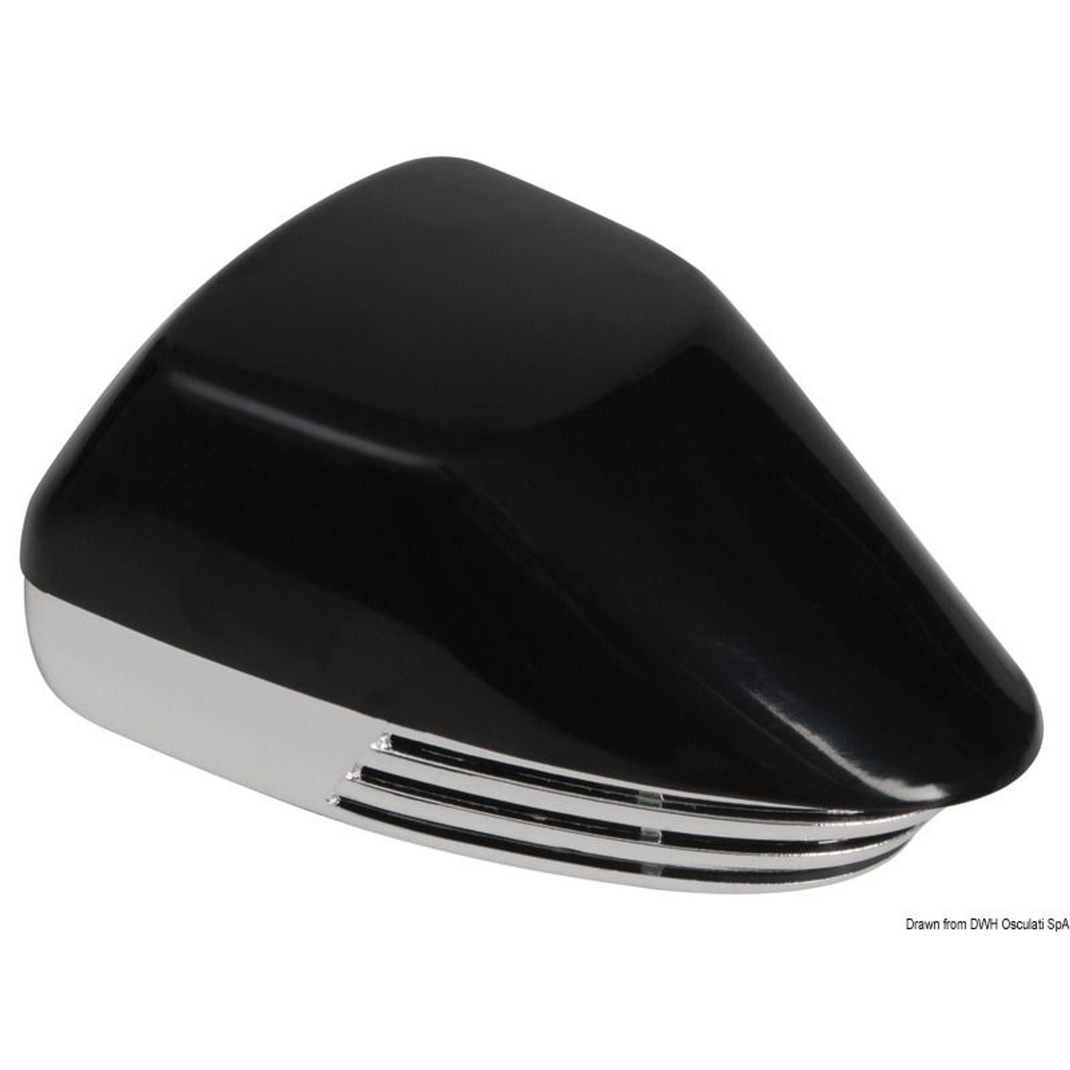 Membransignalhorn svart + förkromad ABS 12 V