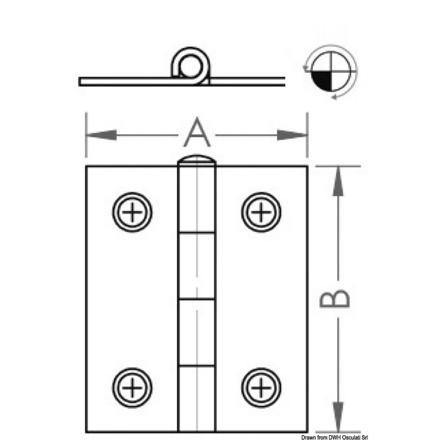 Kiillotettu ruostumaton terässarana 40x40 mm