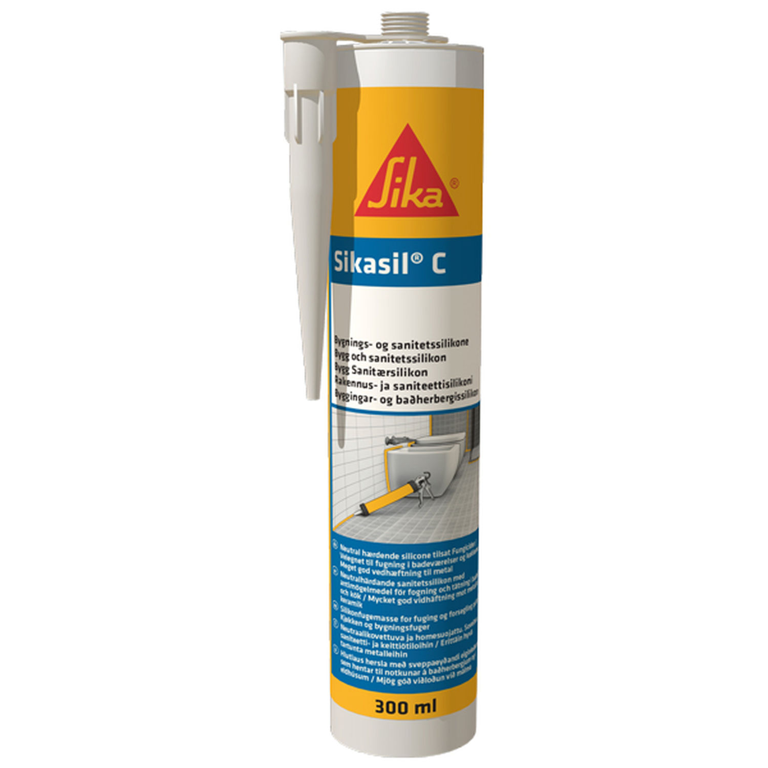 Sika Sikasil-C Silikon Hvit 300 ml