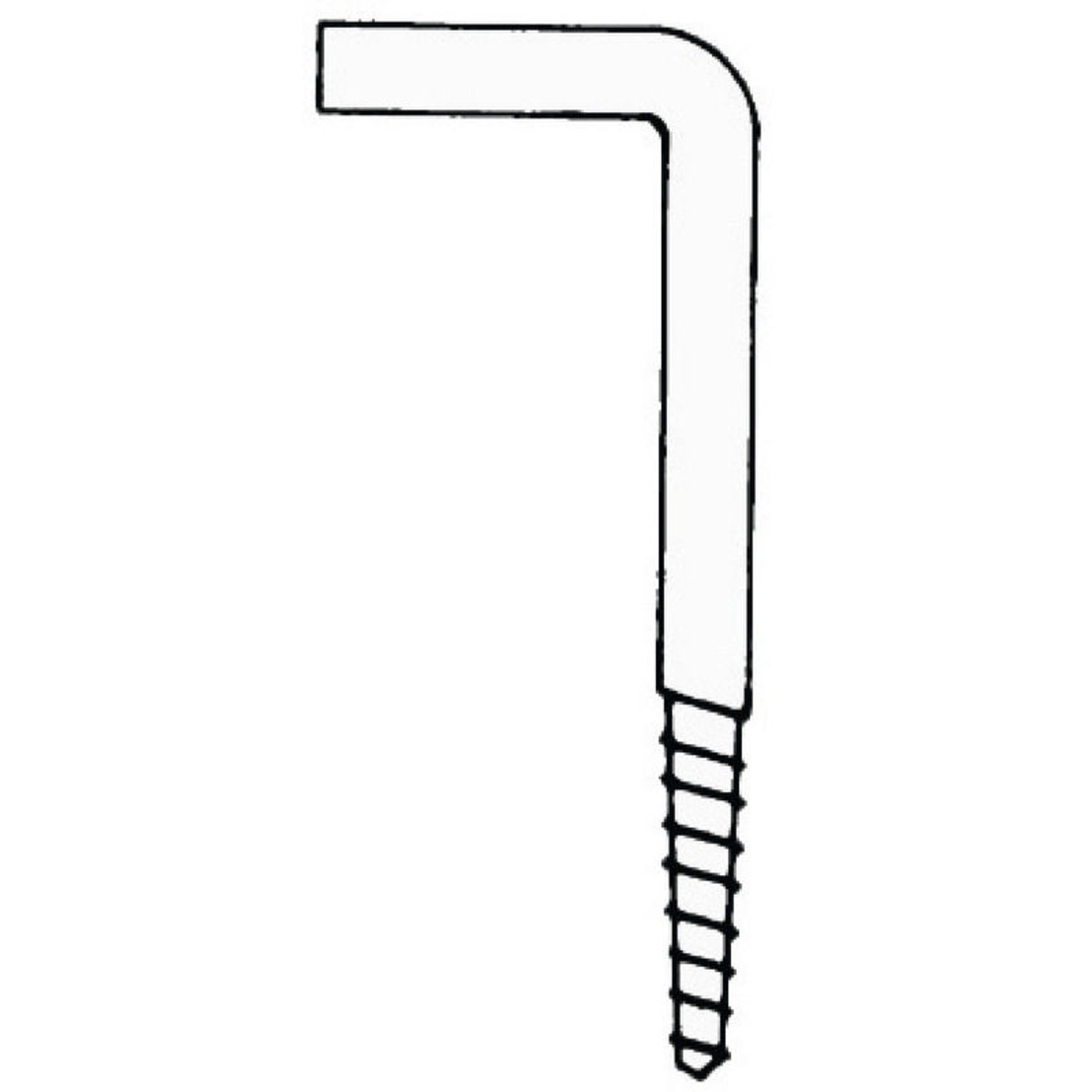 SS firkantede skrukroker 40 x 3.5 mm Blisterpakning 7 pcs.