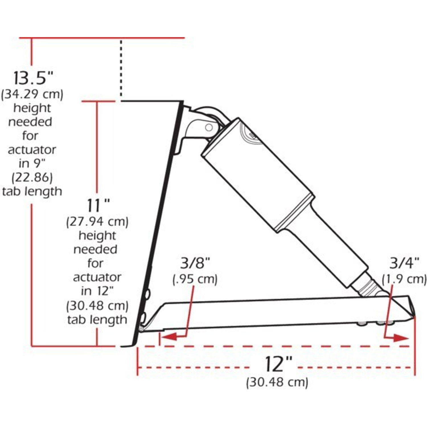 Lenco Trim Board-sett kantmontering, 9"