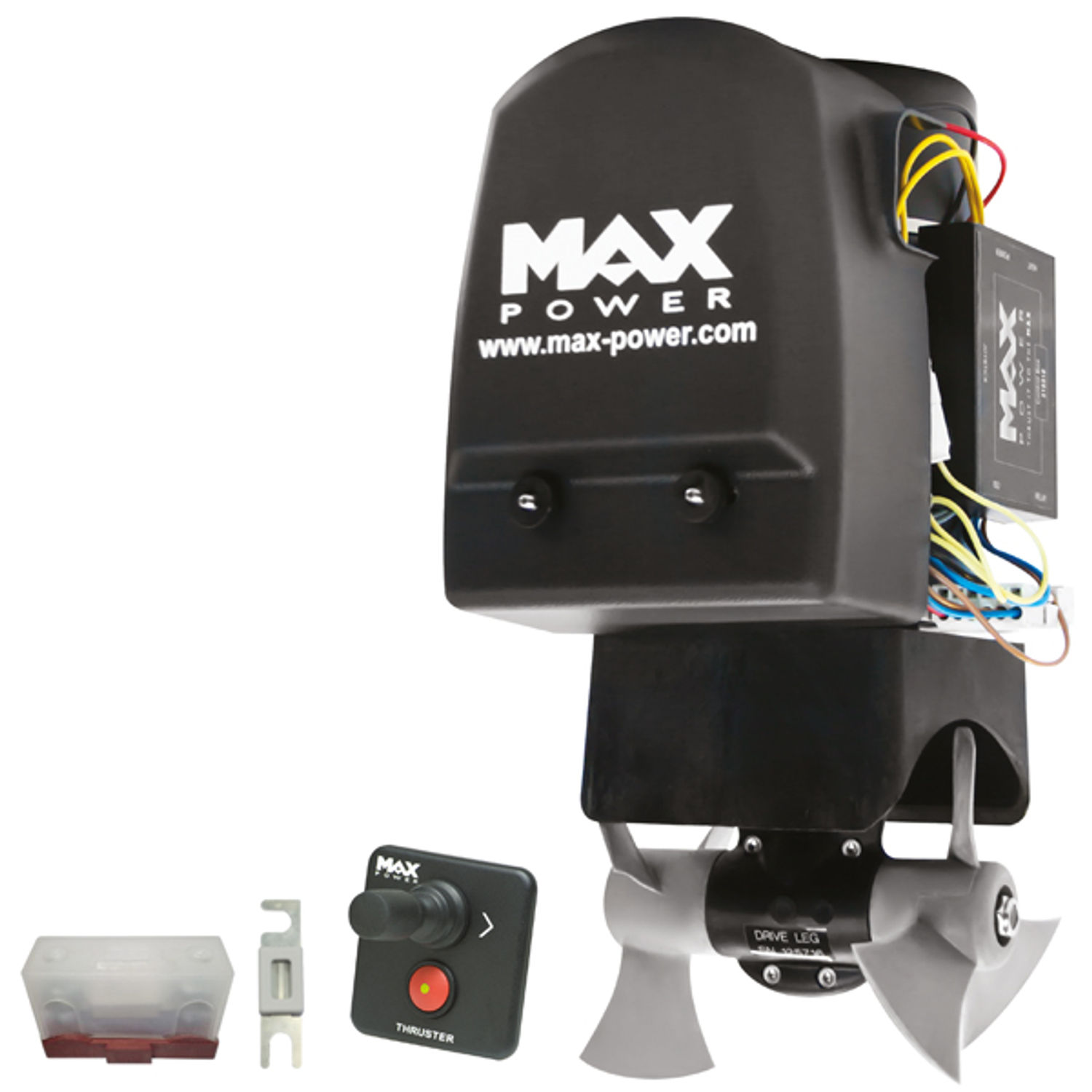 Max Power baugpropellsett CT45 12V inkl. joystick, sikring 175 amp