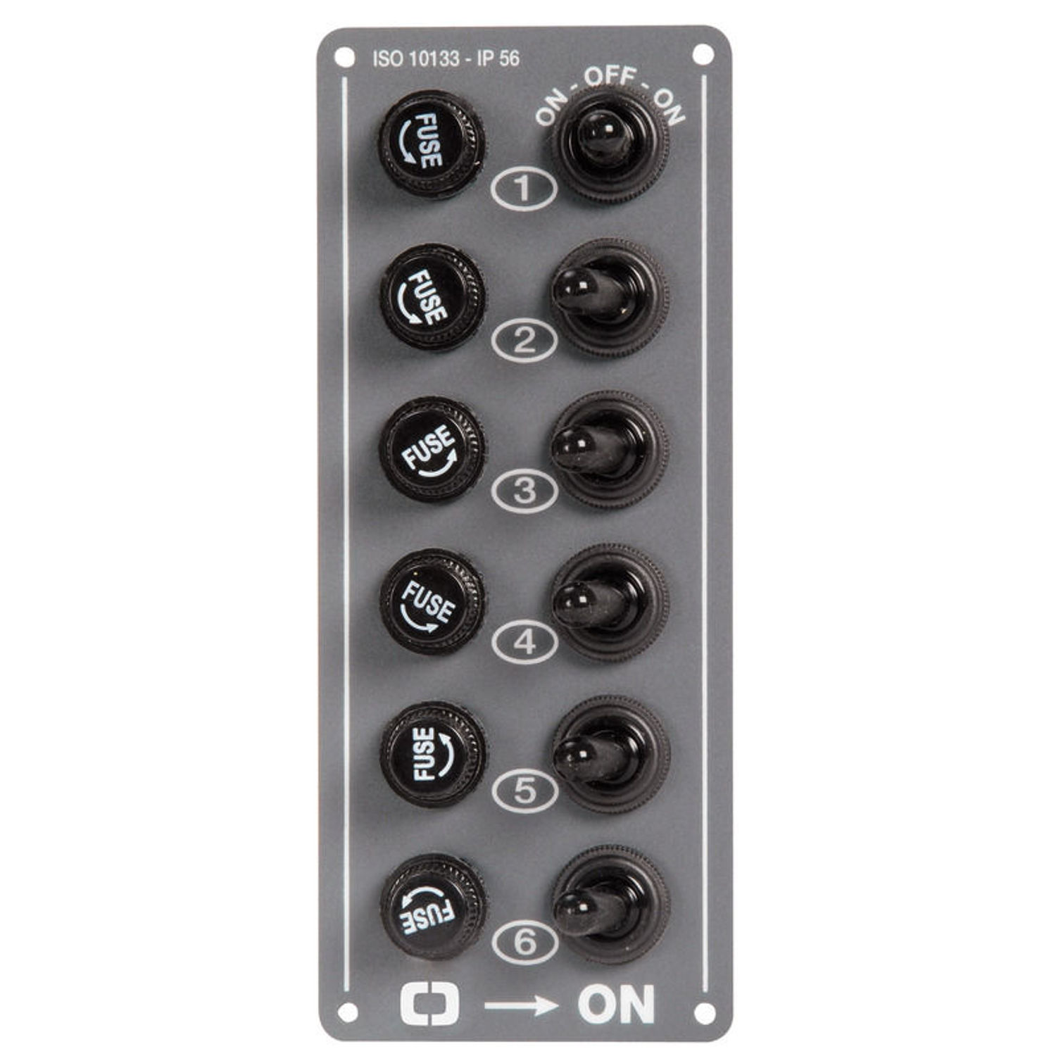 Elektrisk kontrollpanel med 6 brytere