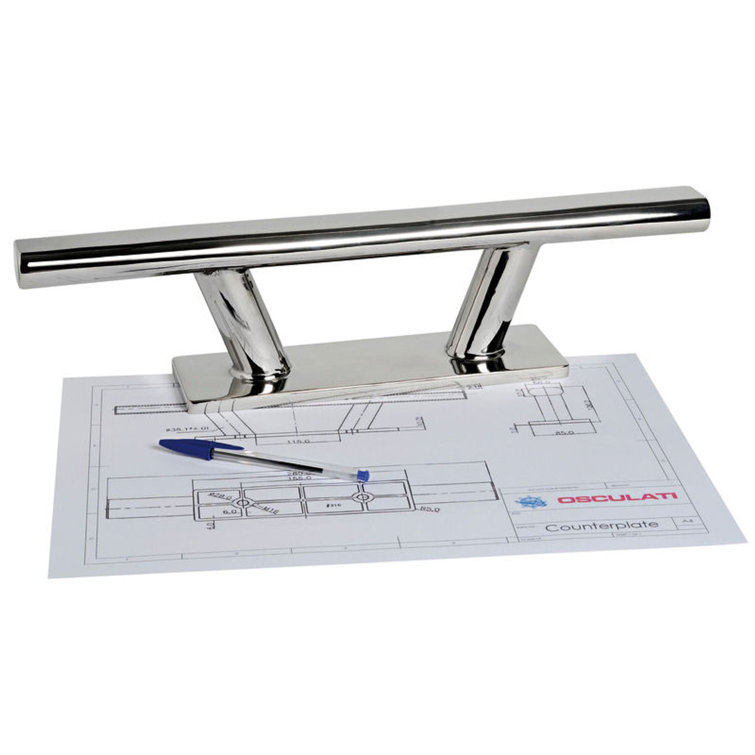 Nordik klampe spejlpoleret AISI316 500 mm