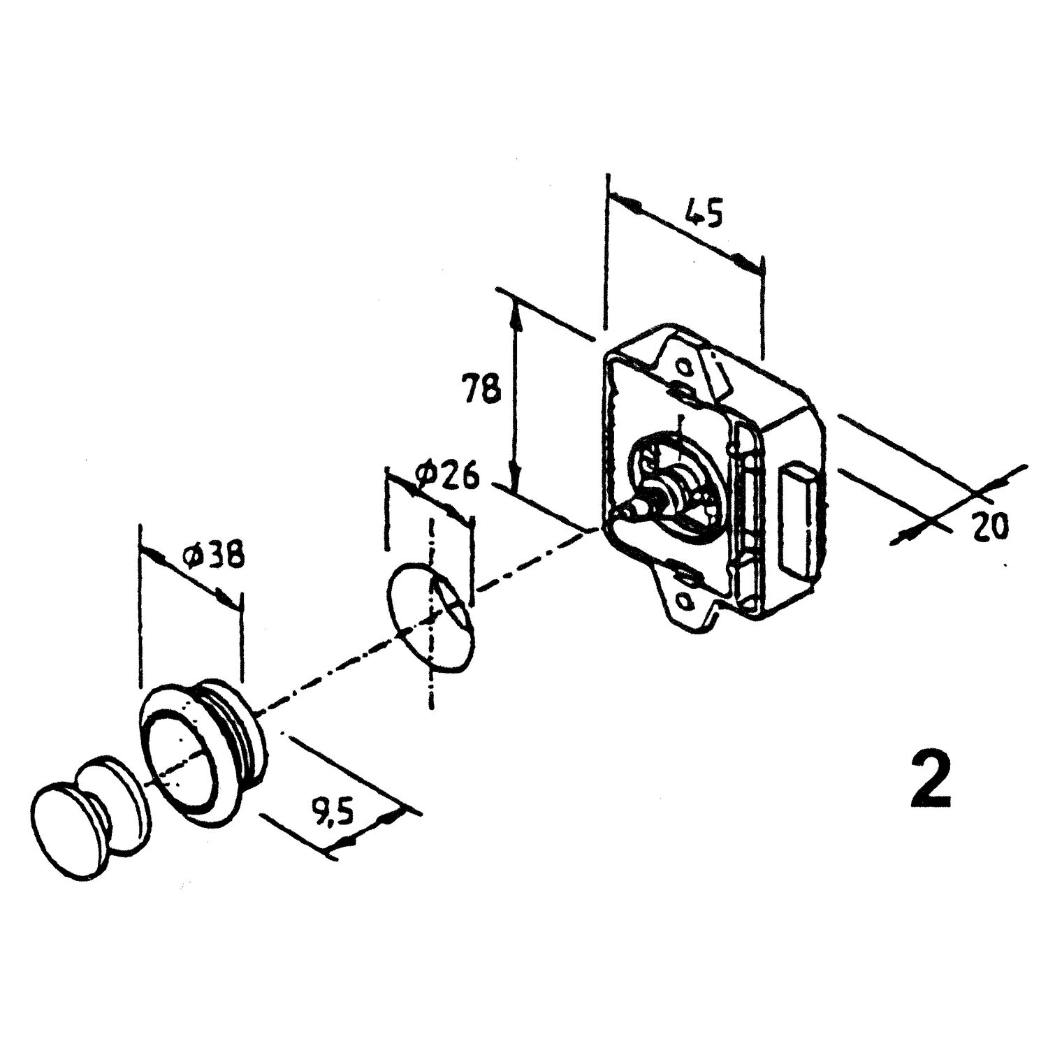 Roset Messing Stor, 13mm