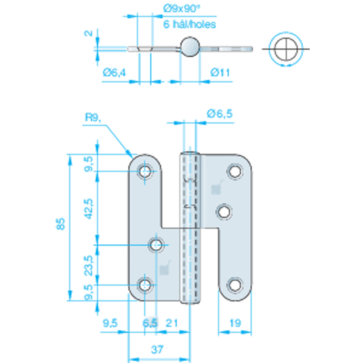 Roca Nostosarana ruostumaton 74x85mm vasen