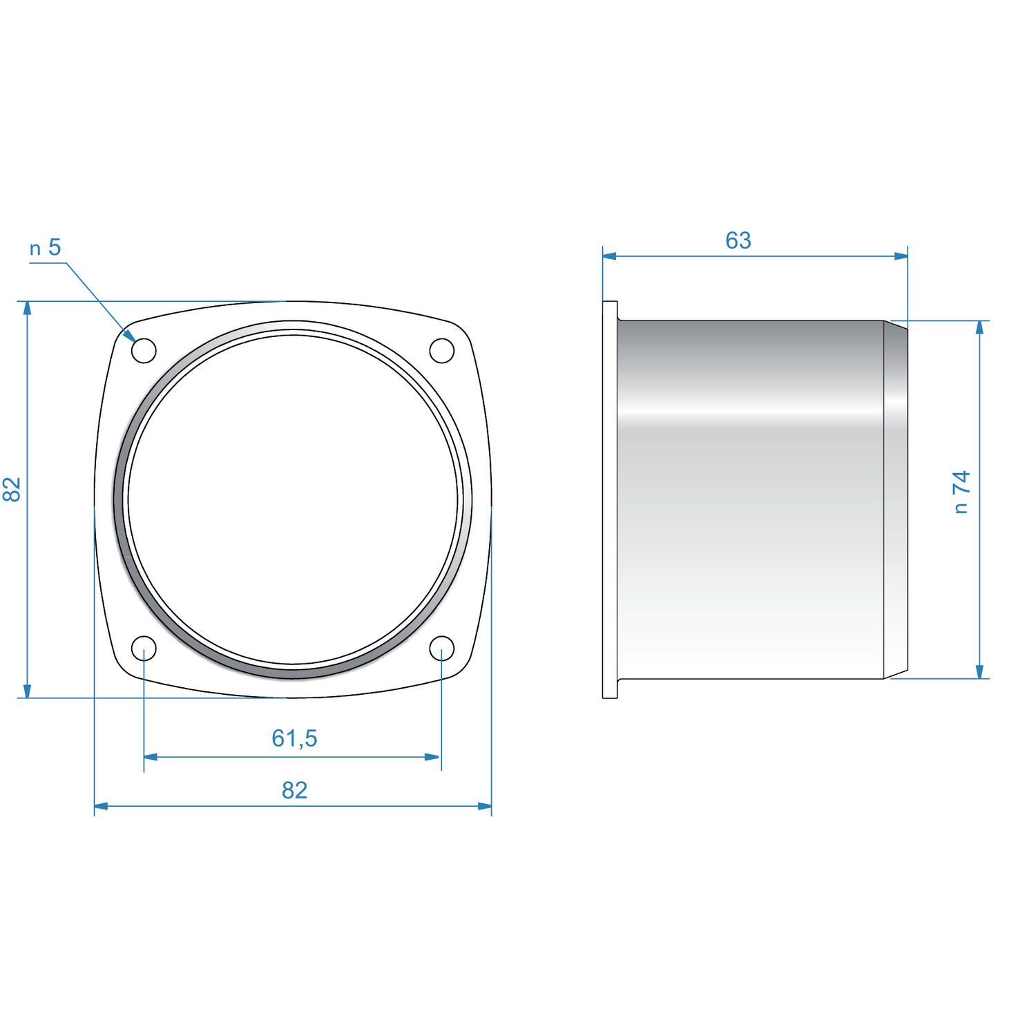 Ventilasjonsrist rfs m slangeadapter