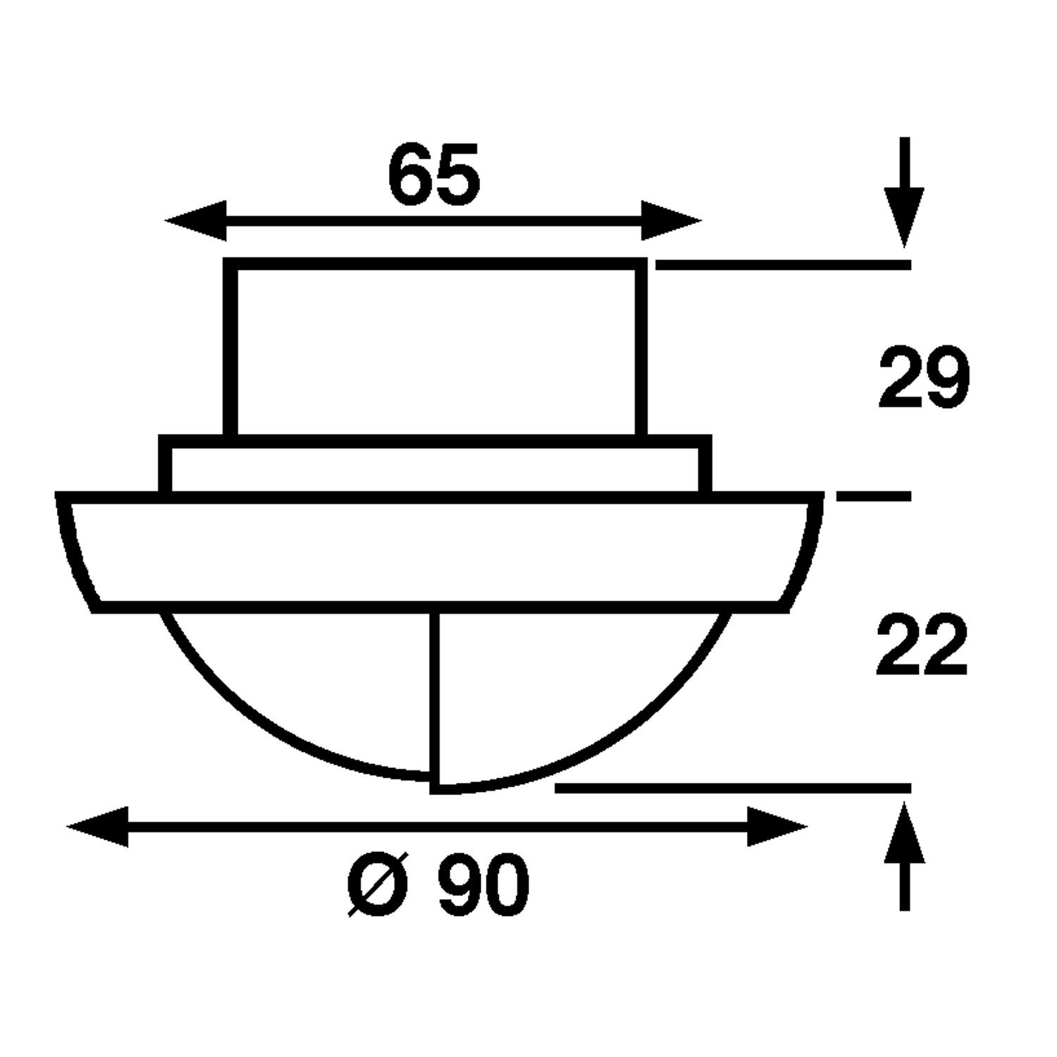 Targa Cap SMD LED IP64, 1,4w 8-30v, Hvid