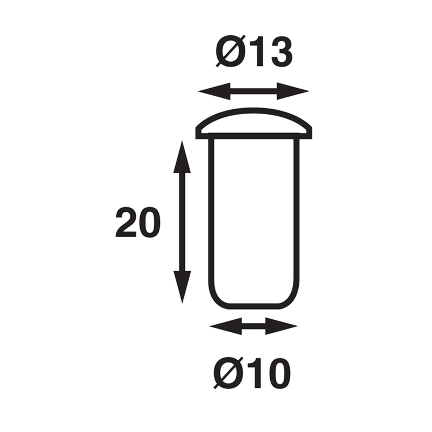 Dot LED IP66, 12V, Blå