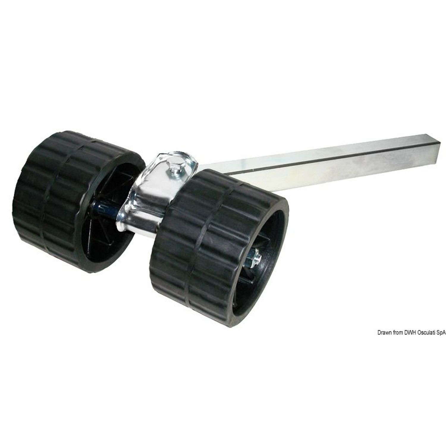 Svängbar rulle 2-rullars rak 40 mm