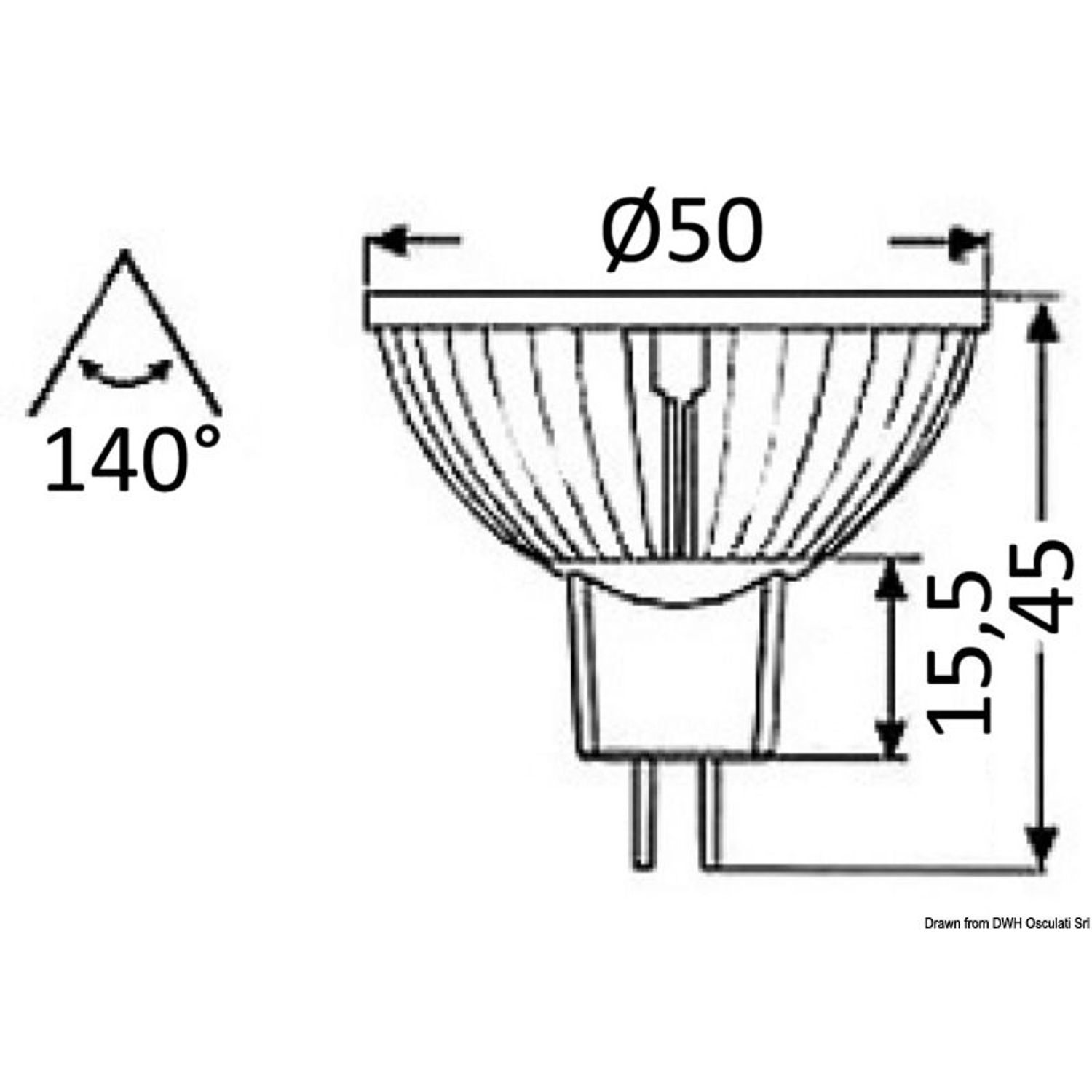 LED reservelyskaster HD 4 W 12/24 V