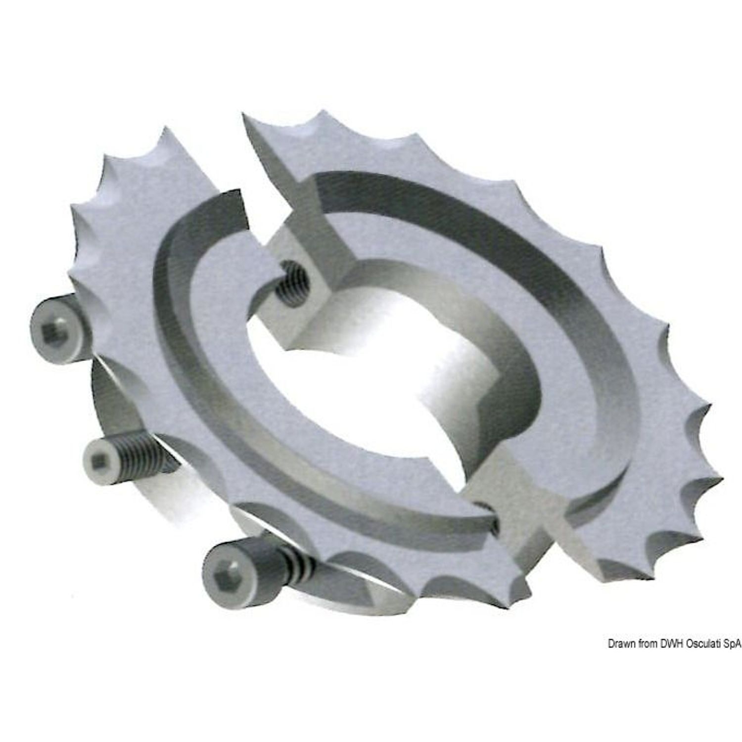 Linavskärare med klämsystem i rostfritt stål, axel Ø 40 mm, ytterdiameter Ø 100 mm