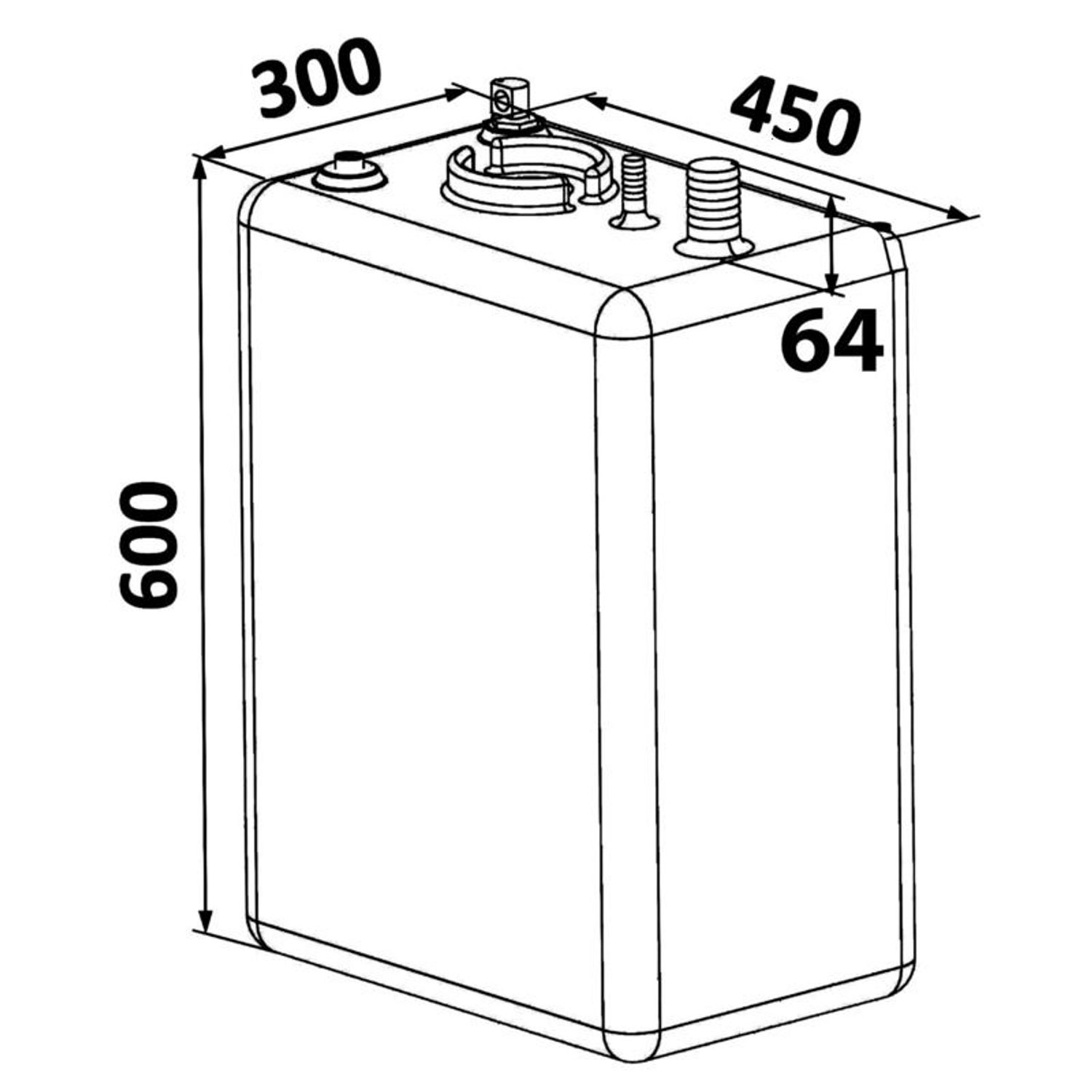 Polttoainesäiliö PE 70 l