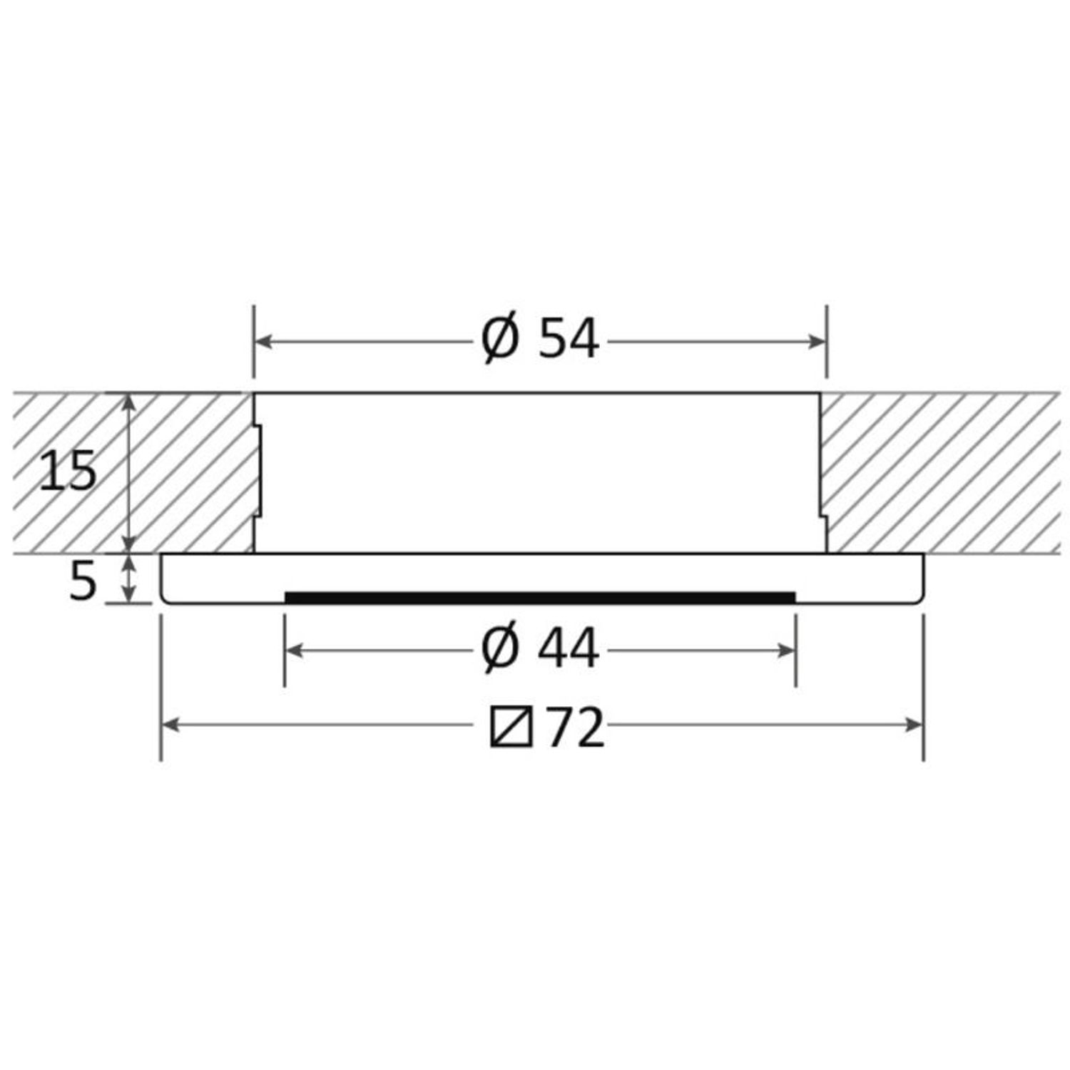 Propus infälld LED-lampa vit/röd