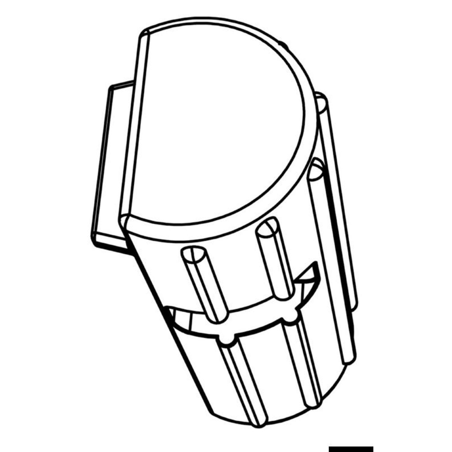 PVC vertikal brygge- og pålefender blå 39 cm