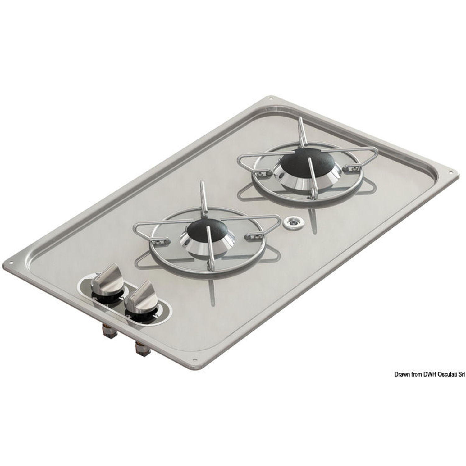 Uppoasennettava SS keittotaso 323x528 mm