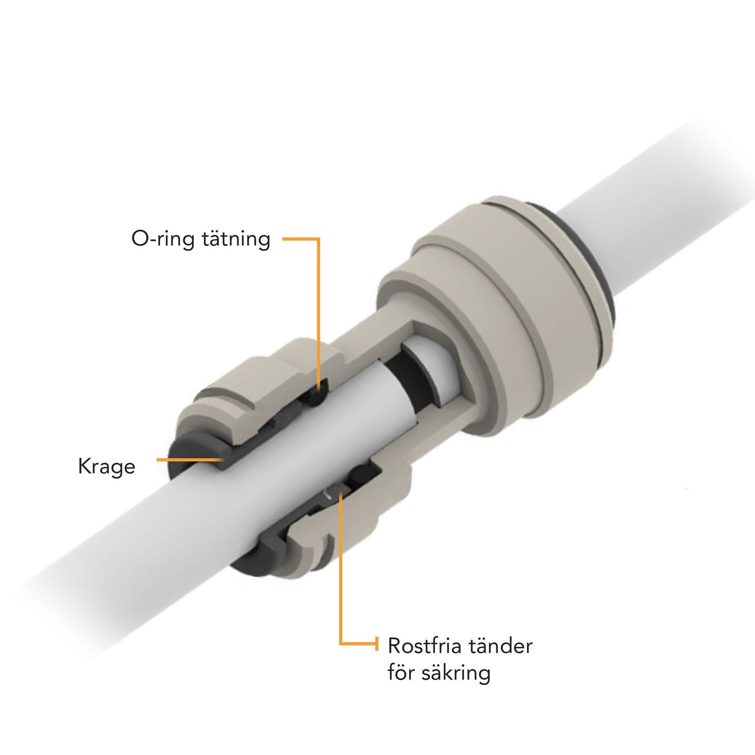 JG serviceventil 15 mm håndtag