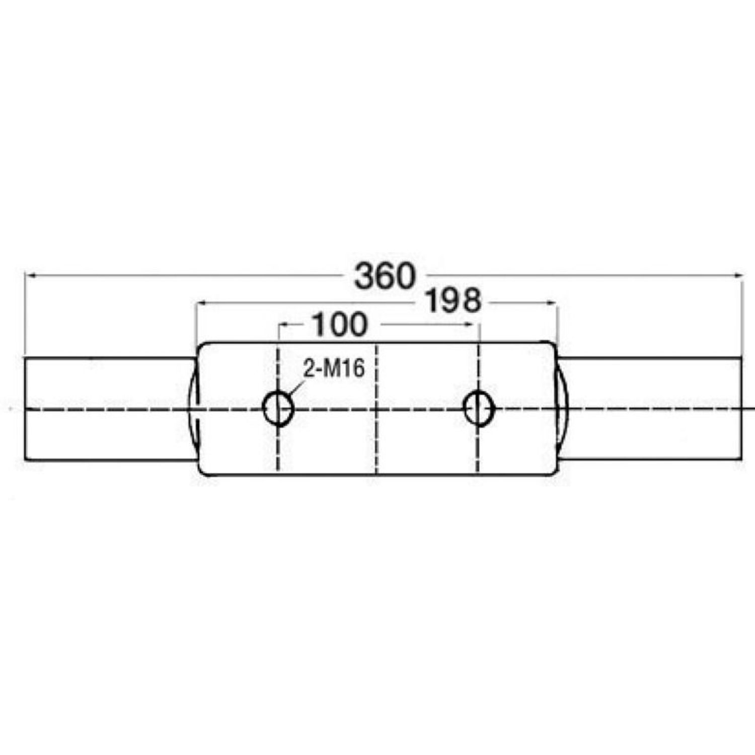 Nordik kryssholt speilpolert AISI316 360 mm