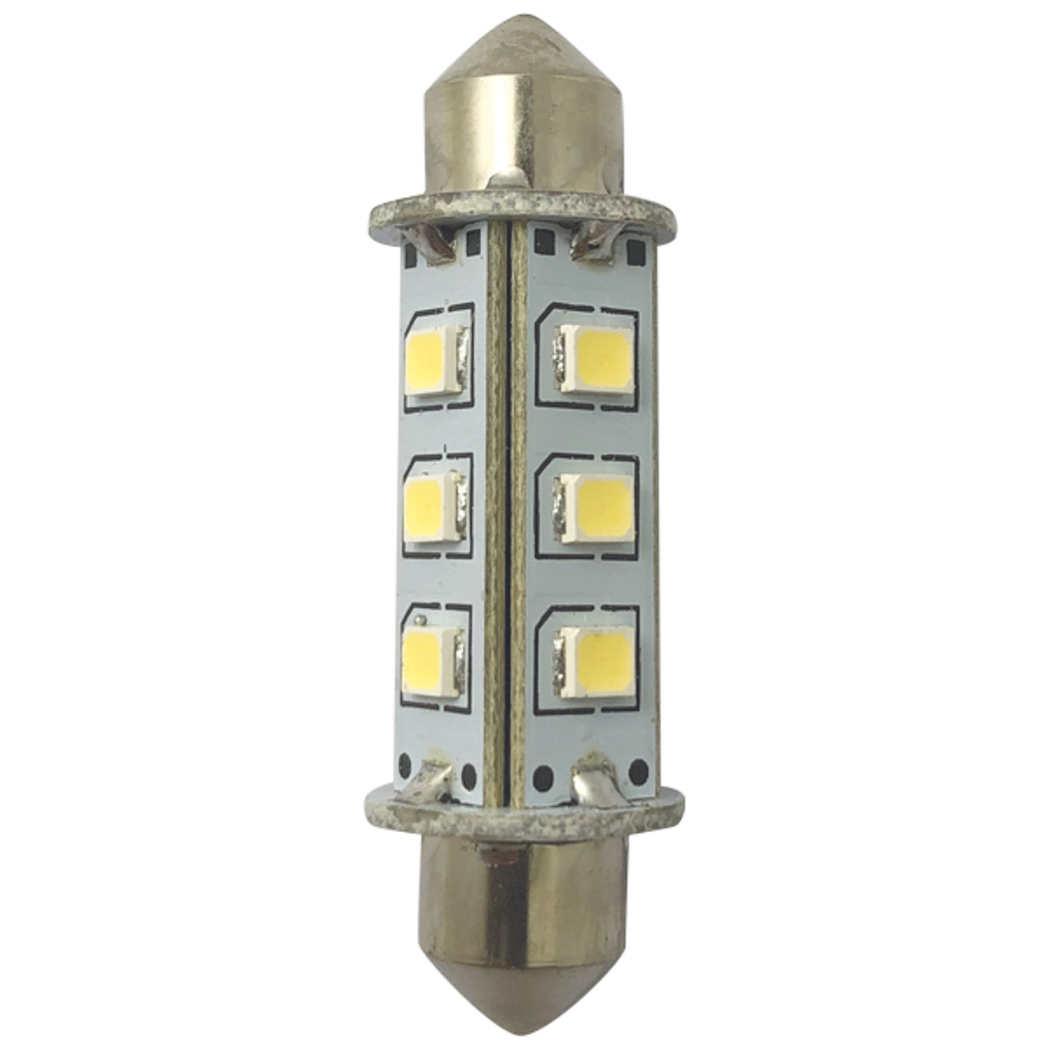 1852 LED-lykt 42mm 10-36V 1,2/10W 6000K - 2-pakning