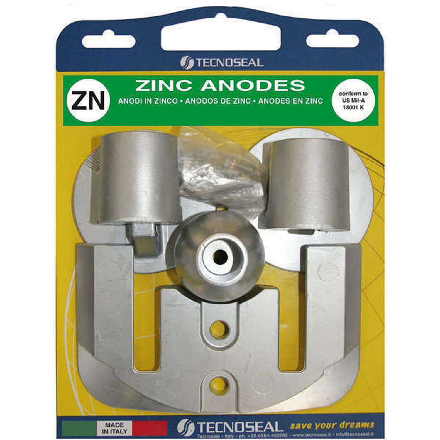 Tecnoseal Zinkanode Kit mercruiser Bravo 3 & 4