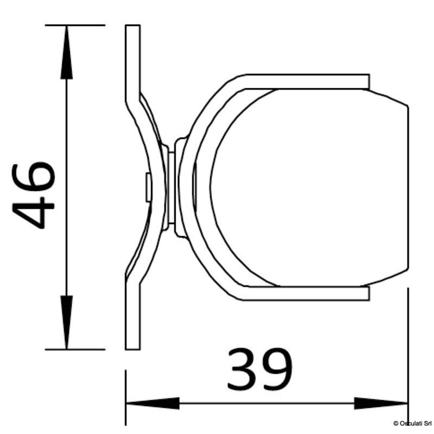 Svingbar magnetisk dørstopper, lav modell