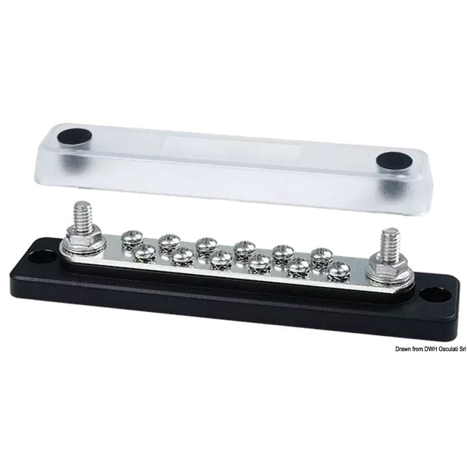 Kraftig samleskinne Techno elterminal 2x6 (12x4)