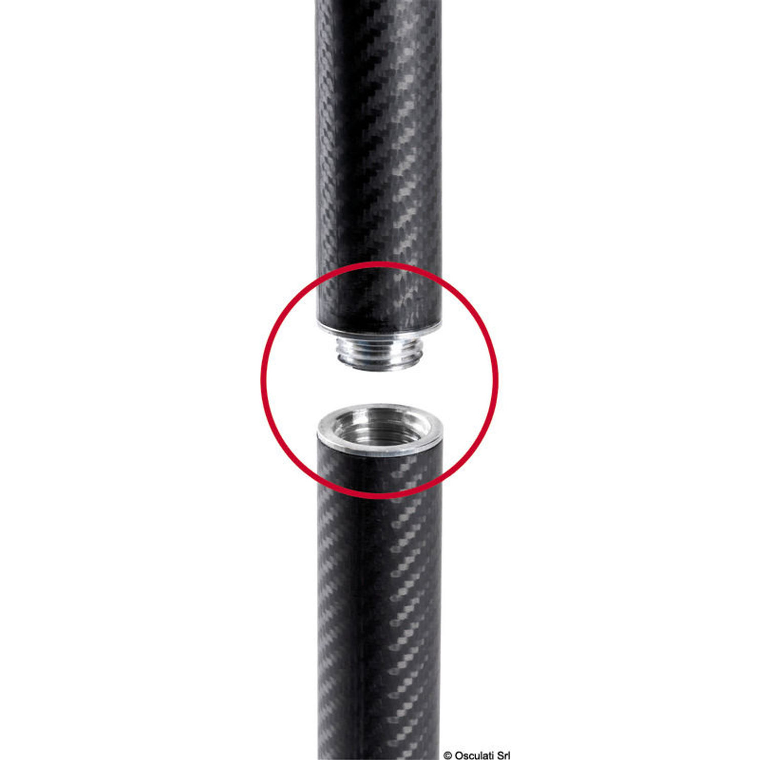Aftagelig kulfiberstang til bimini 110/231 cm