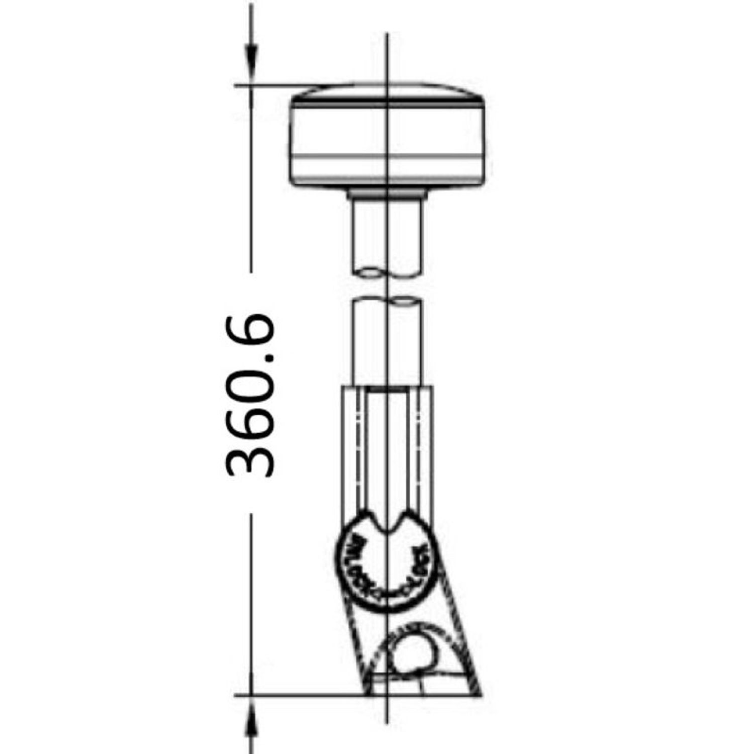 360° LED taitettava masto AISI 316 12 V 1.2 W
