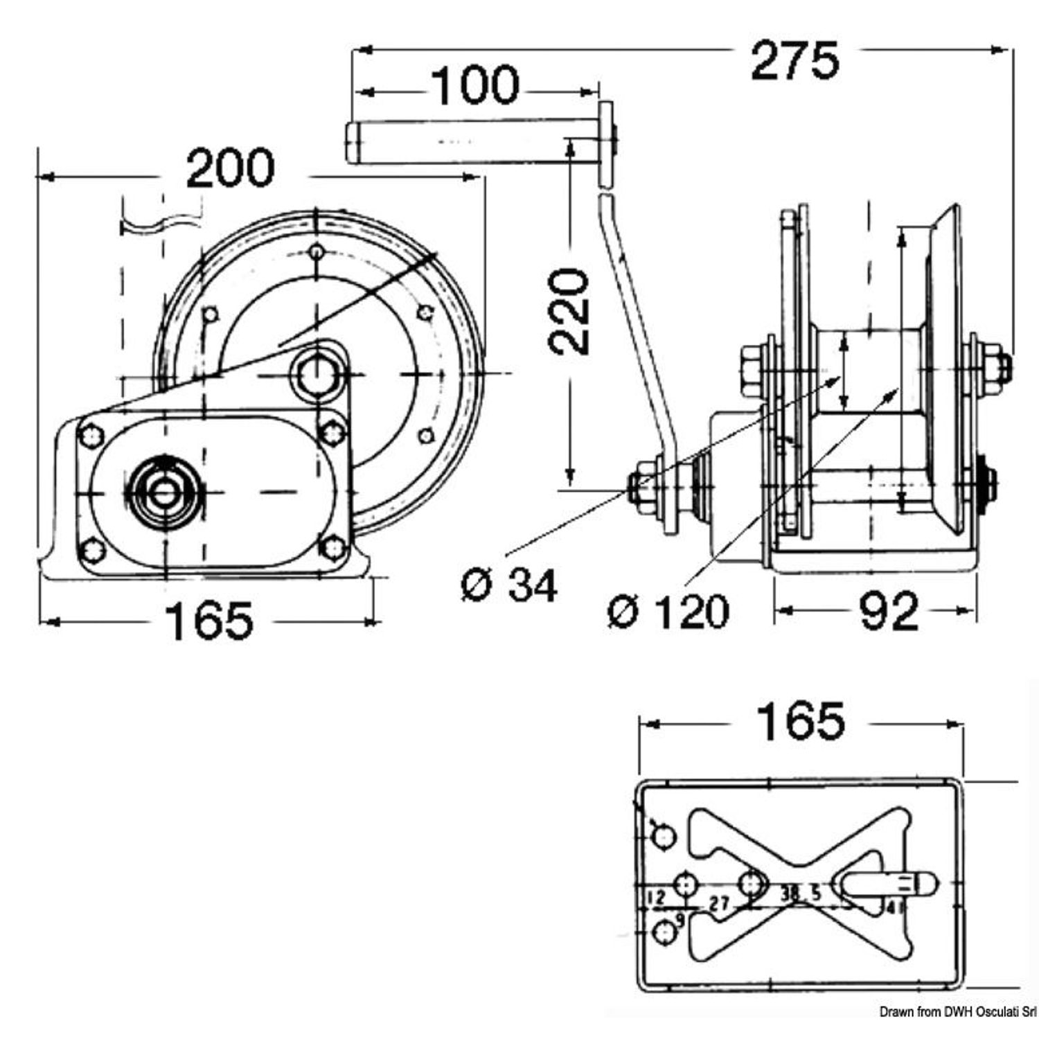 SPX jarruvinssi max 630 kg