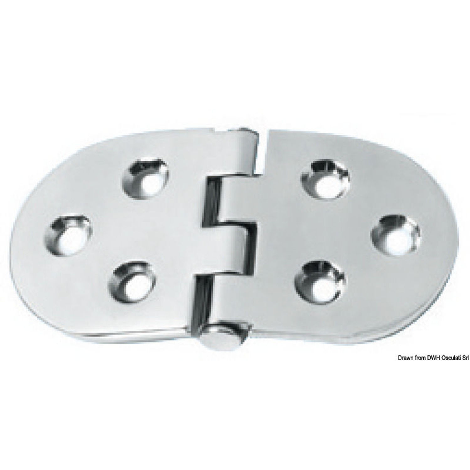 Kraftig hengsel med omvendt tapp 110x60 mm