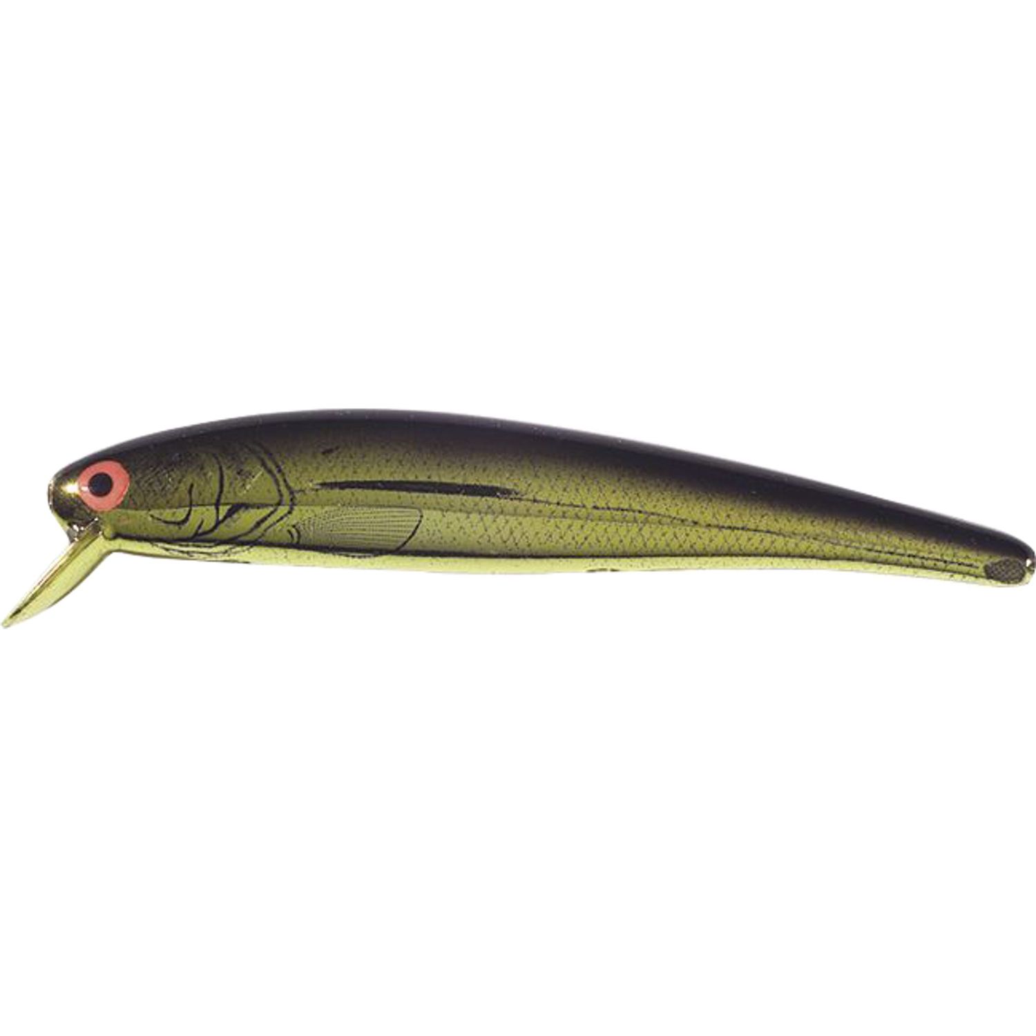 14 Long A Wobler 9 cm #6 Gold Chrome Black Back