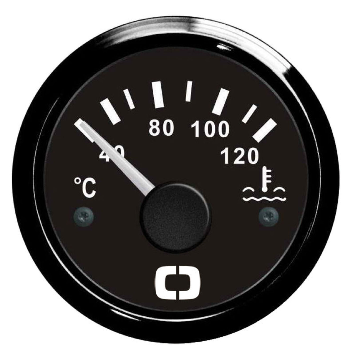 Vattentemperaturmätare 40/120° svart/svart