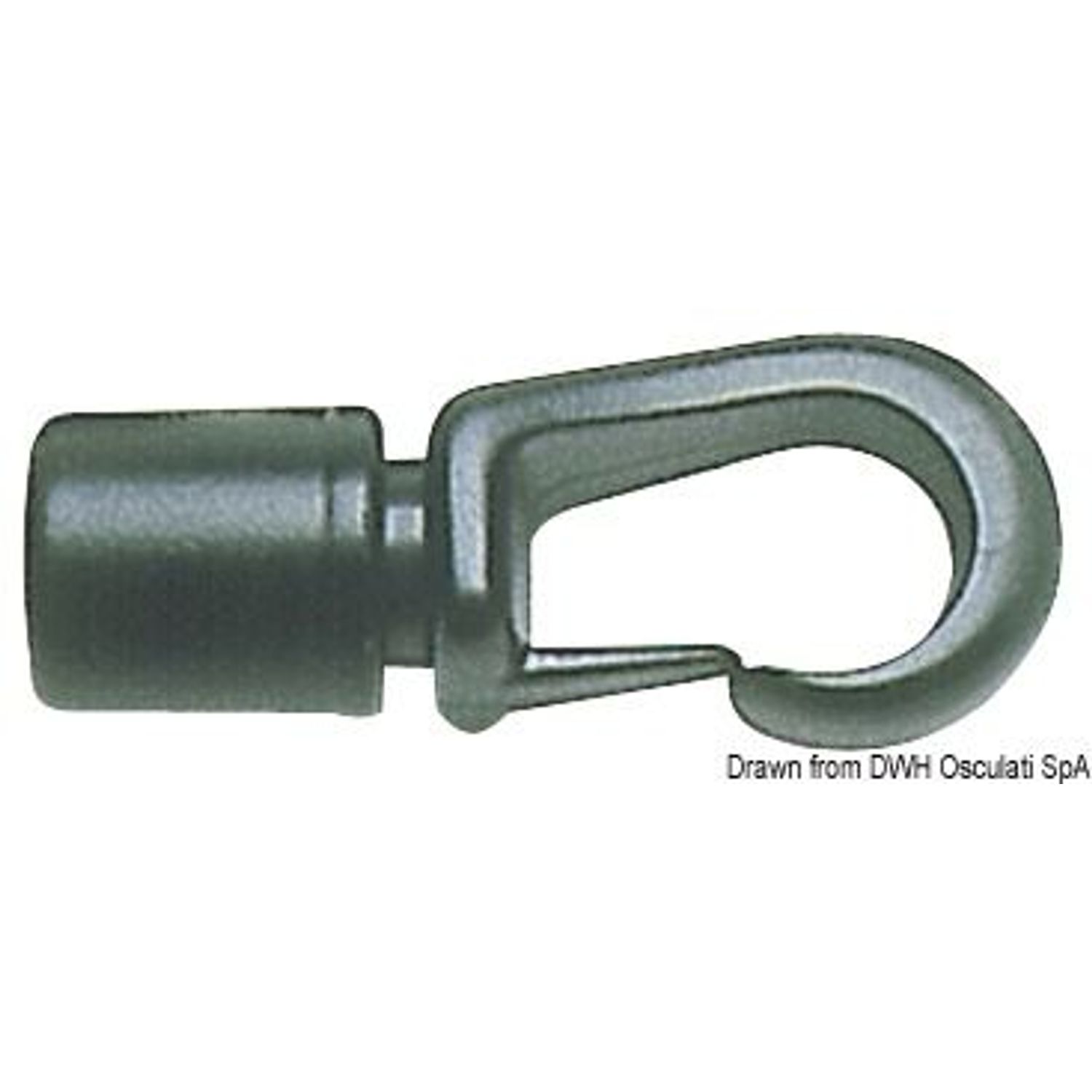Nylon karbinhake 8mm
