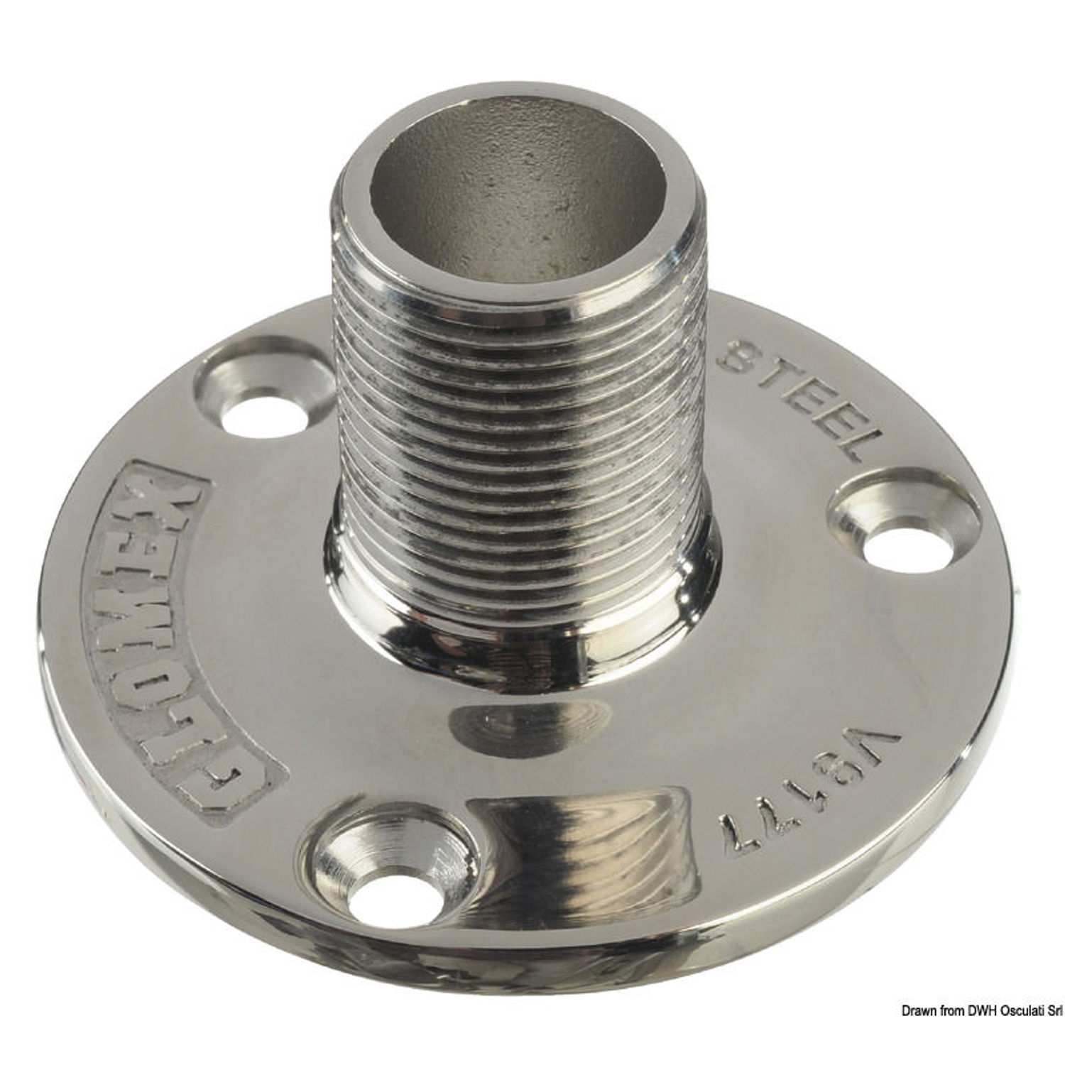 Rund antennefod AISI316 106 mm