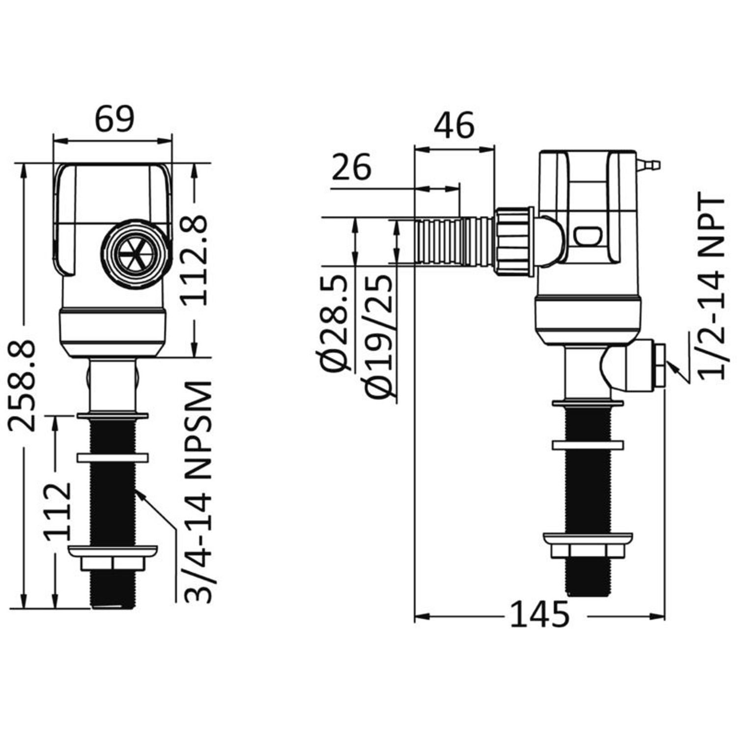 Europump Next Generation aeratorpump 24V in-line