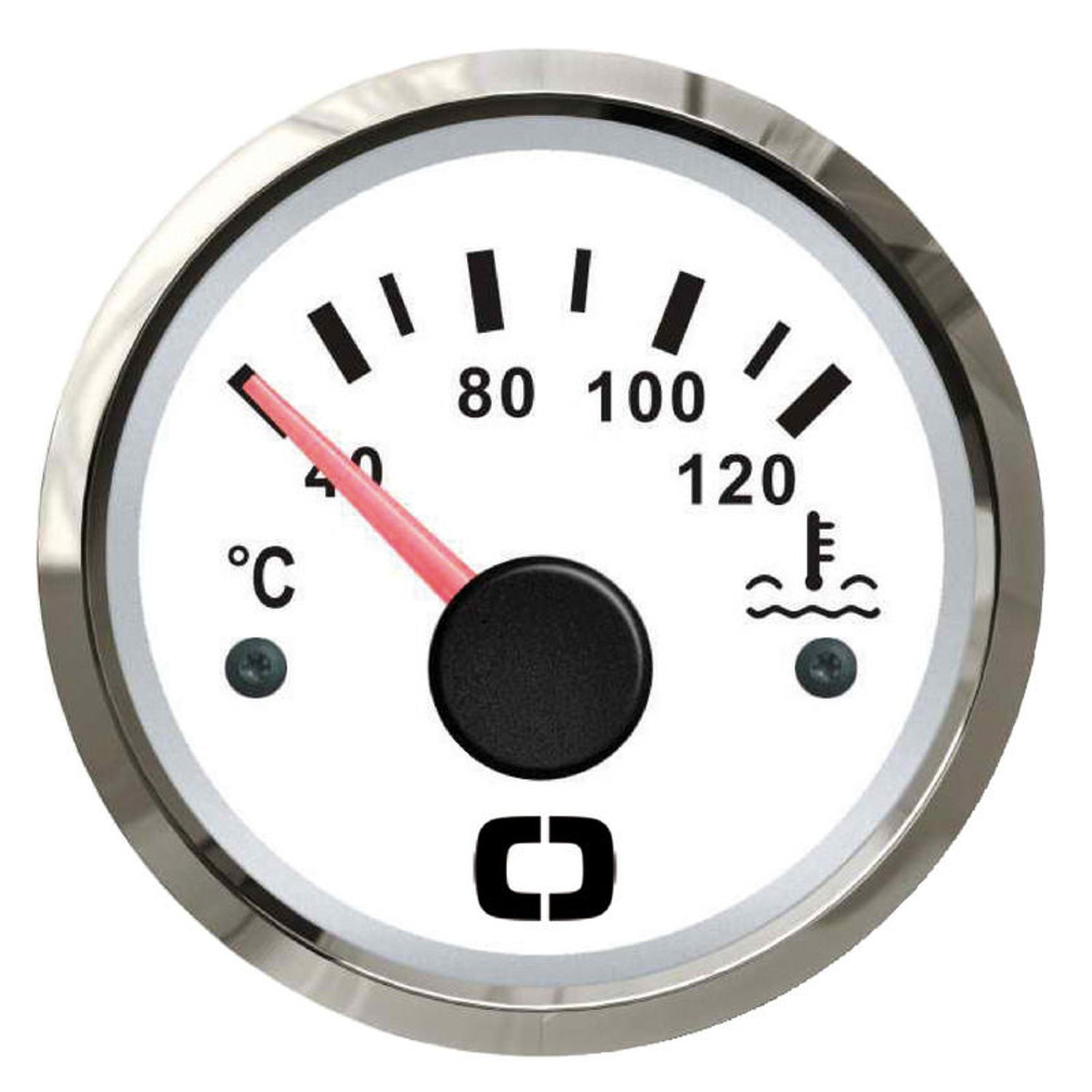 Vandtemperaturmåler 40/120° hvid/blank