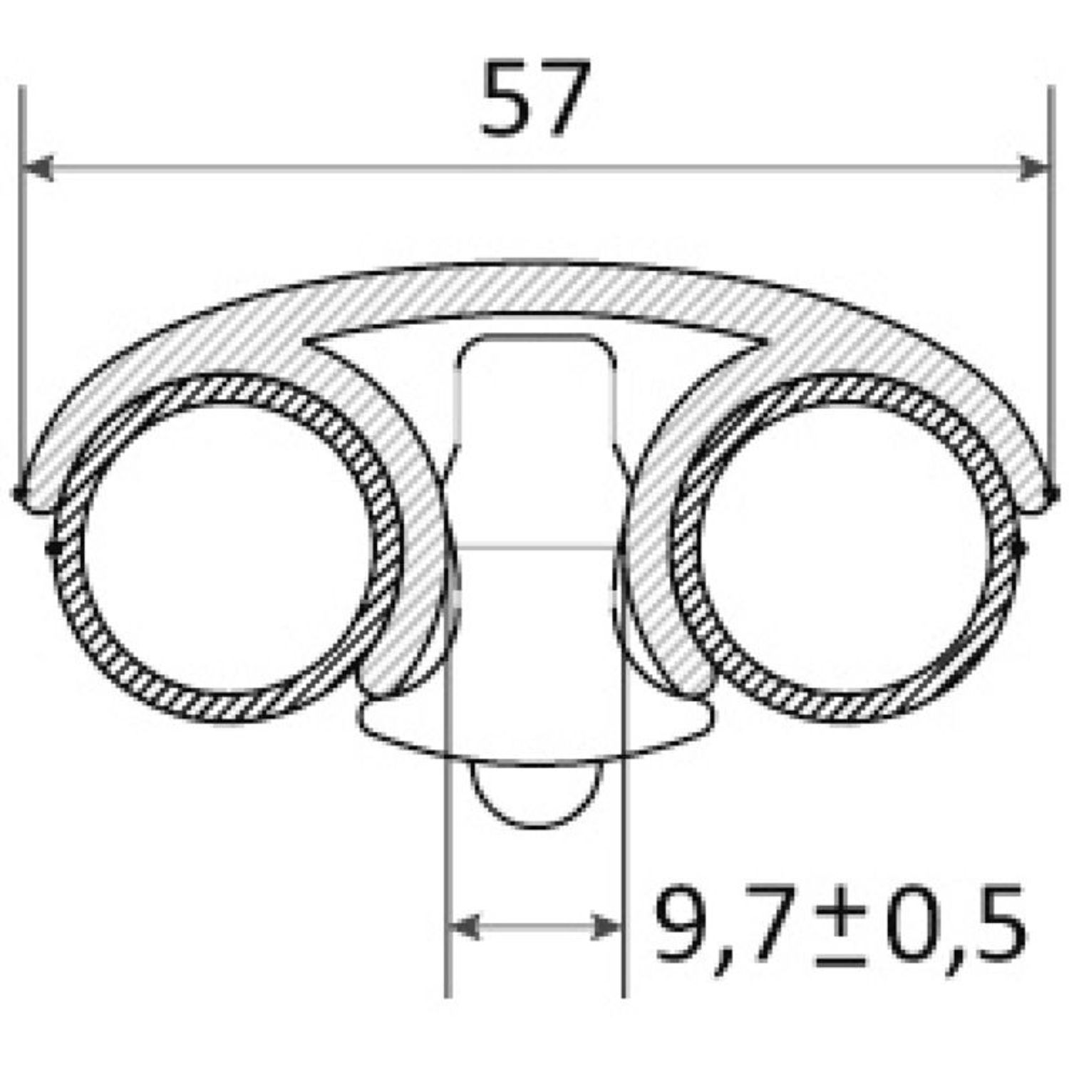 LED-lys til XL dobbelttrinsstige 57 mm 2 stk