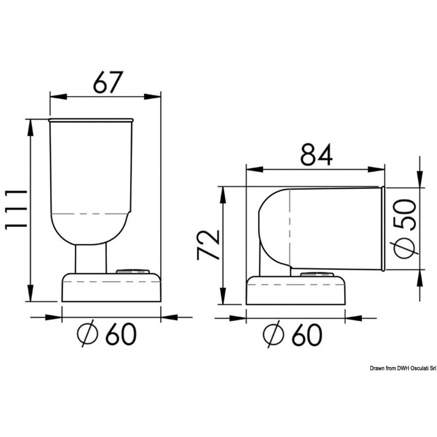 LED-spotlight i sort 12/24V