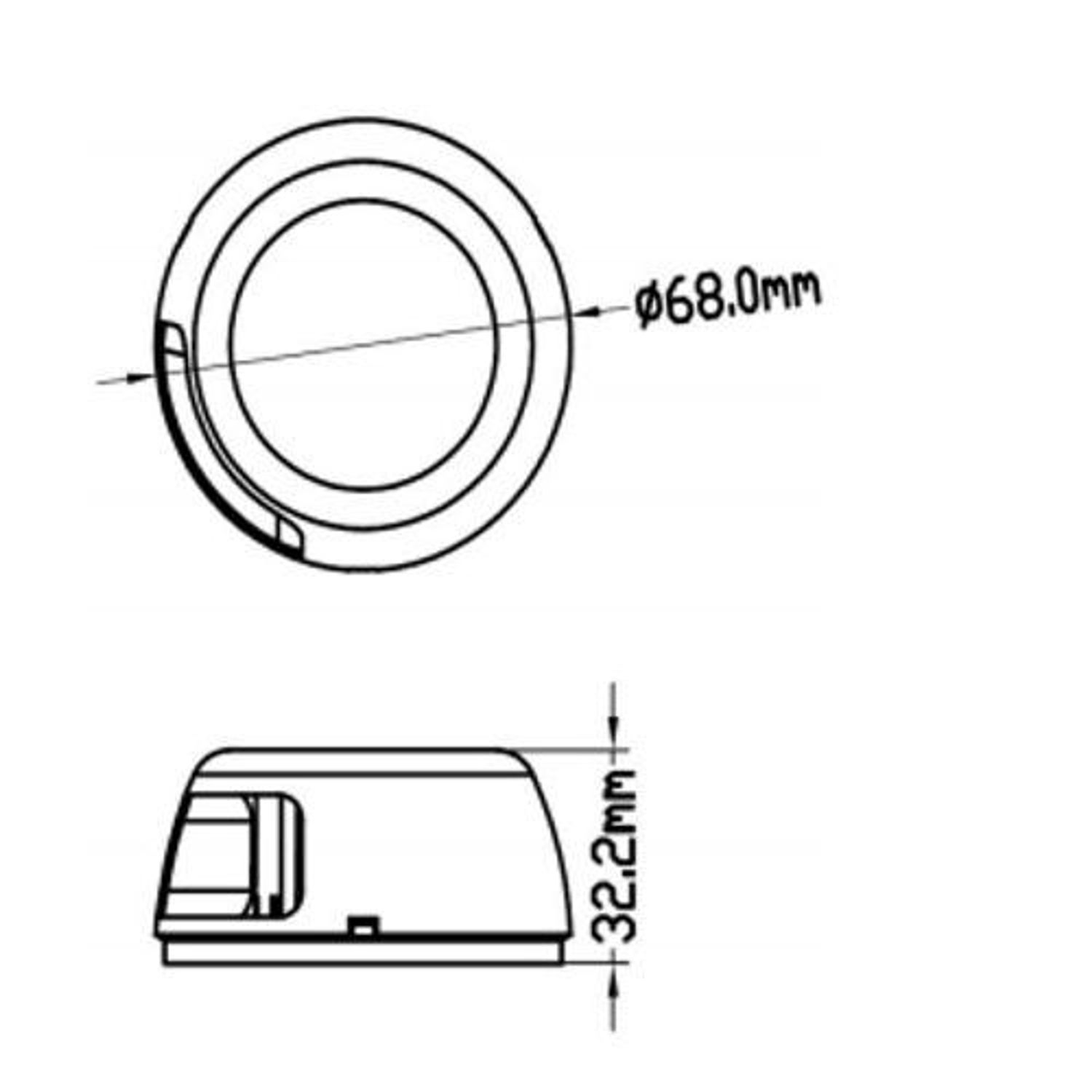 Dobbel LED-lanterne for båter <12 m 1 nautisk mil