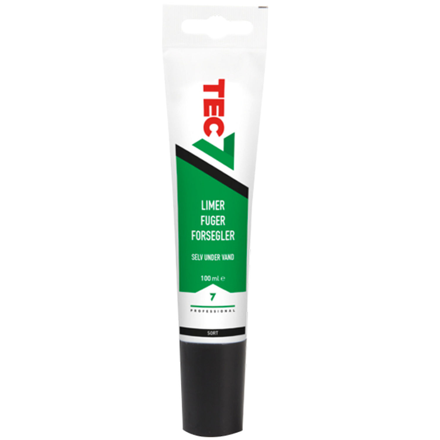 Tec7 Fugemasse Tube 100ml Sort