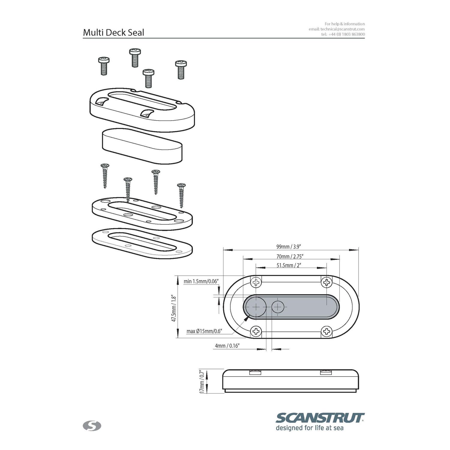 Scanstrut DS-MULTI Kaapelitiiviste 