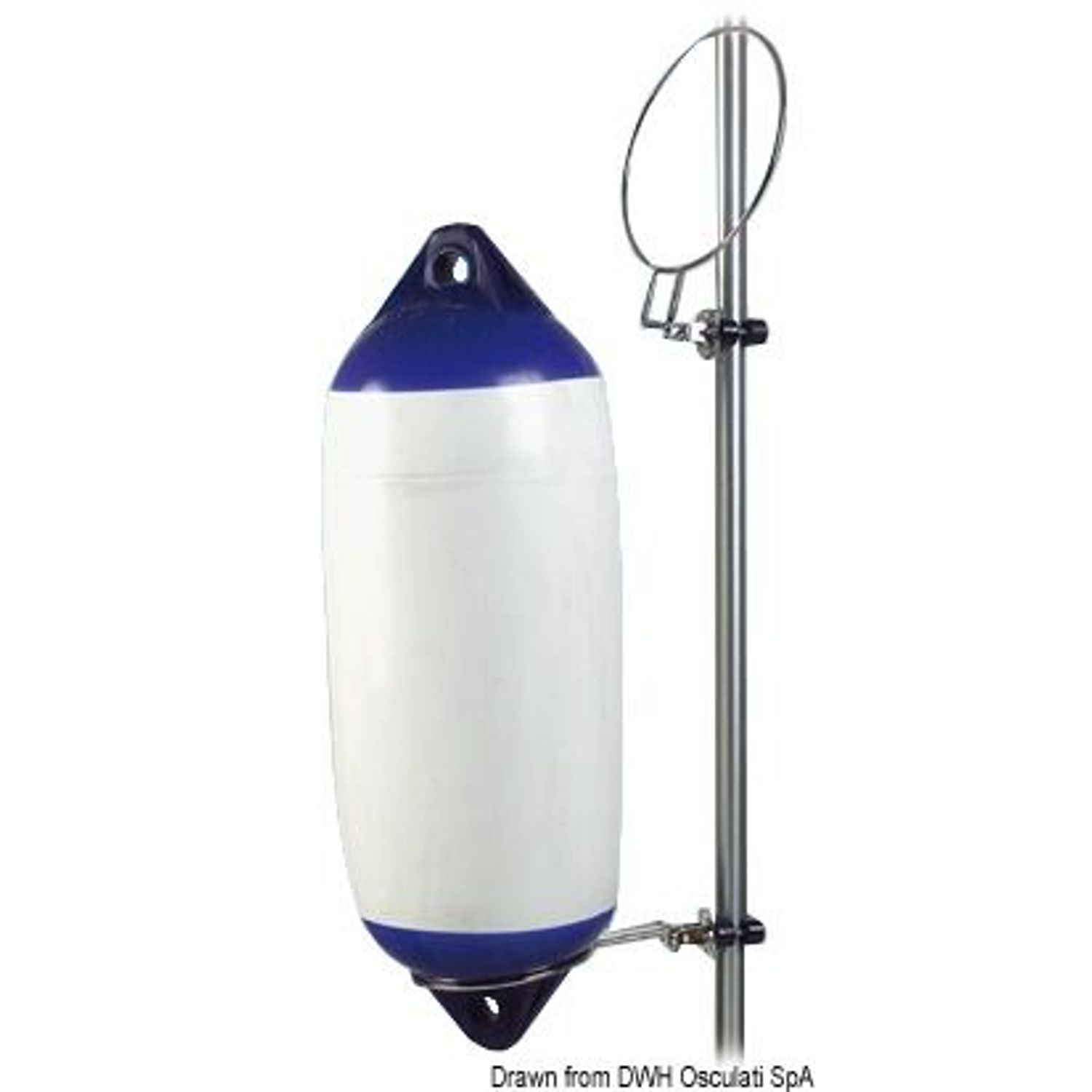Foldbar enkel fenderholder i rustfrit stål 230 mm
