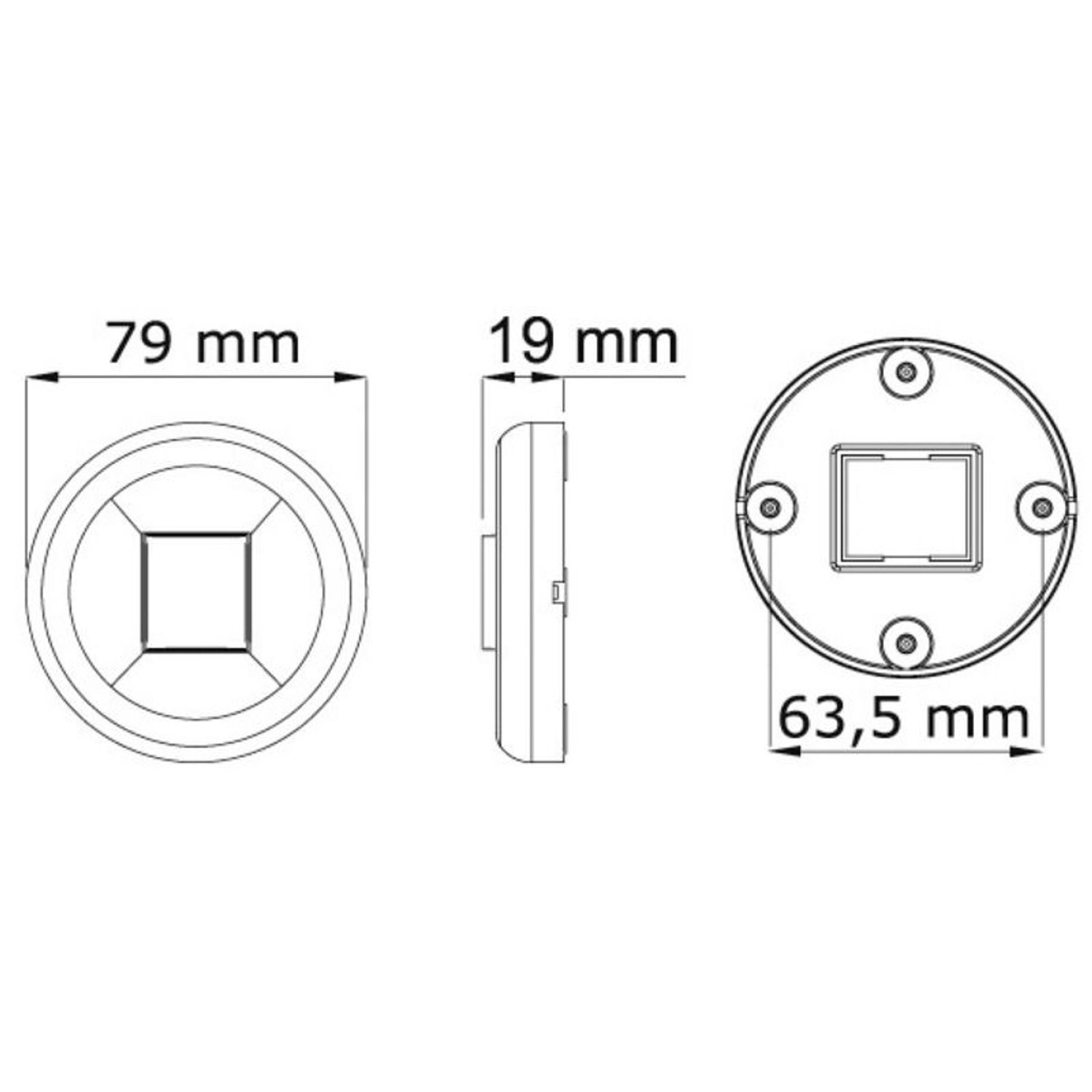 Mouse agterlanterne SS rund