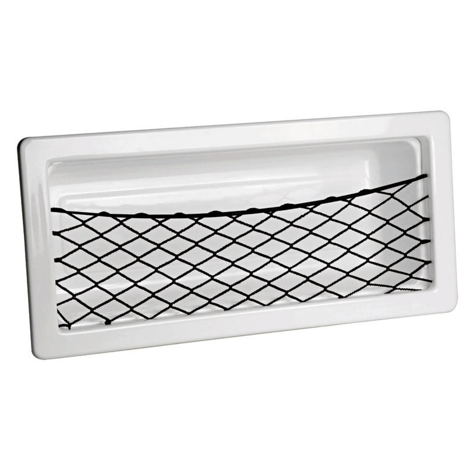 Sidelomme i hvit ABS med nett 540 x 244 x 120 mm