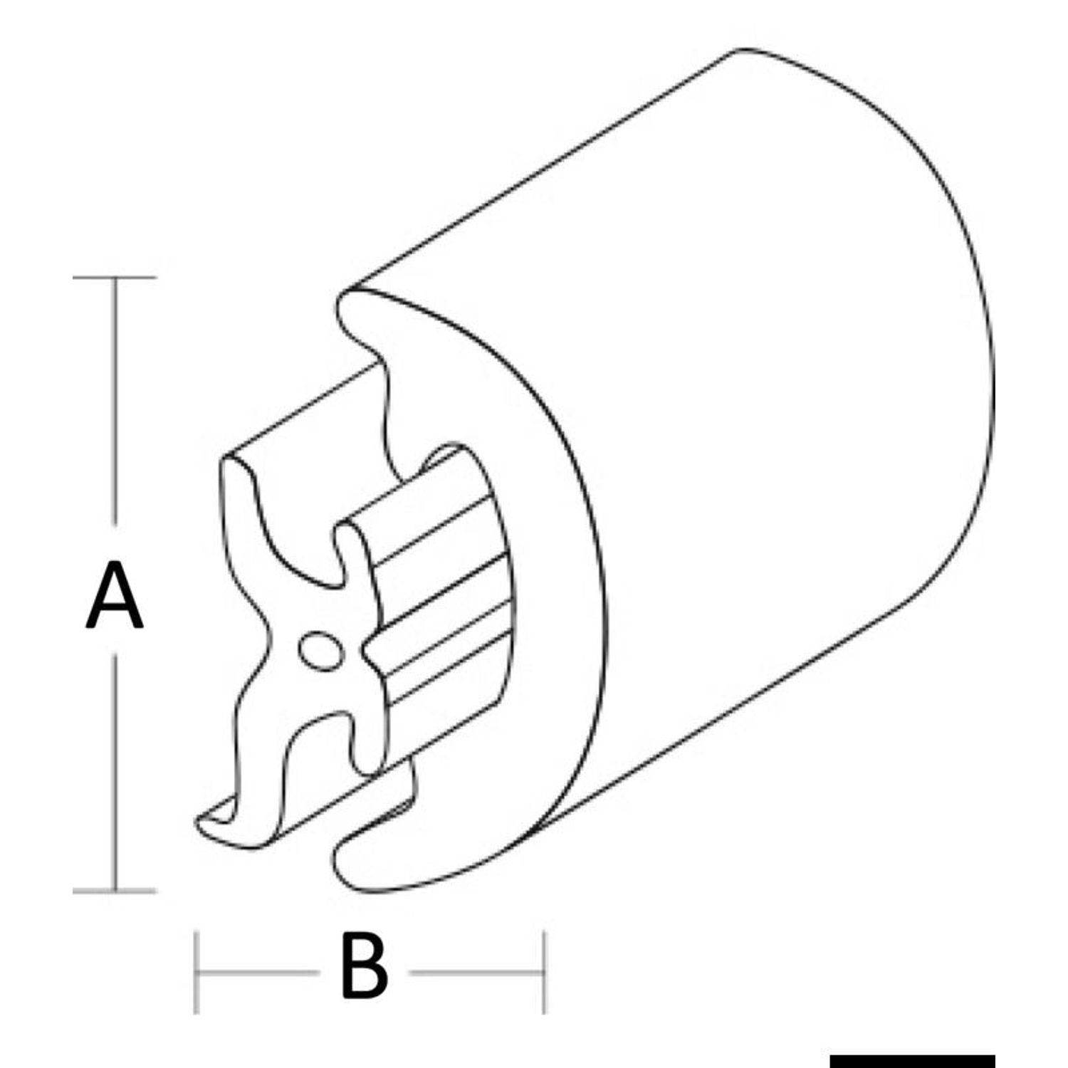 Hvit fenderterminal i nylon