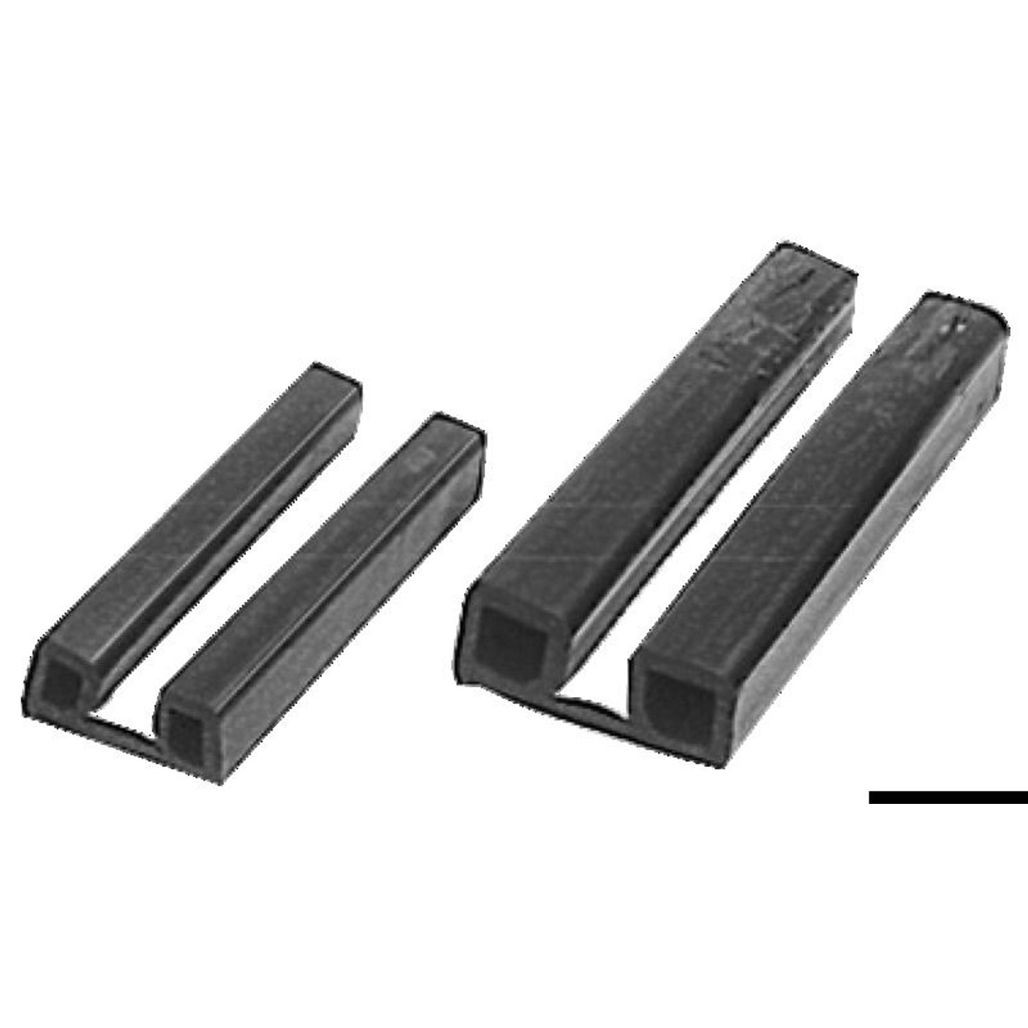 Sort PVC-endestykke 55x21 mm