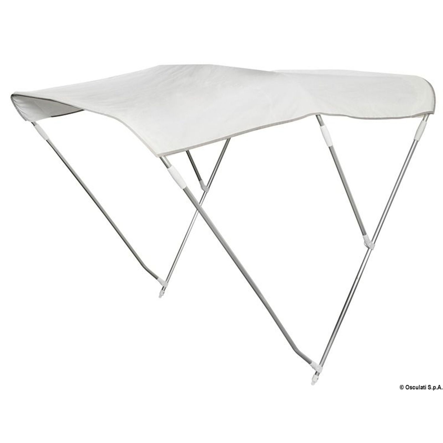 3-bøylers sammenleggbar bimini Ø 22 mm 185/195 cm hvit