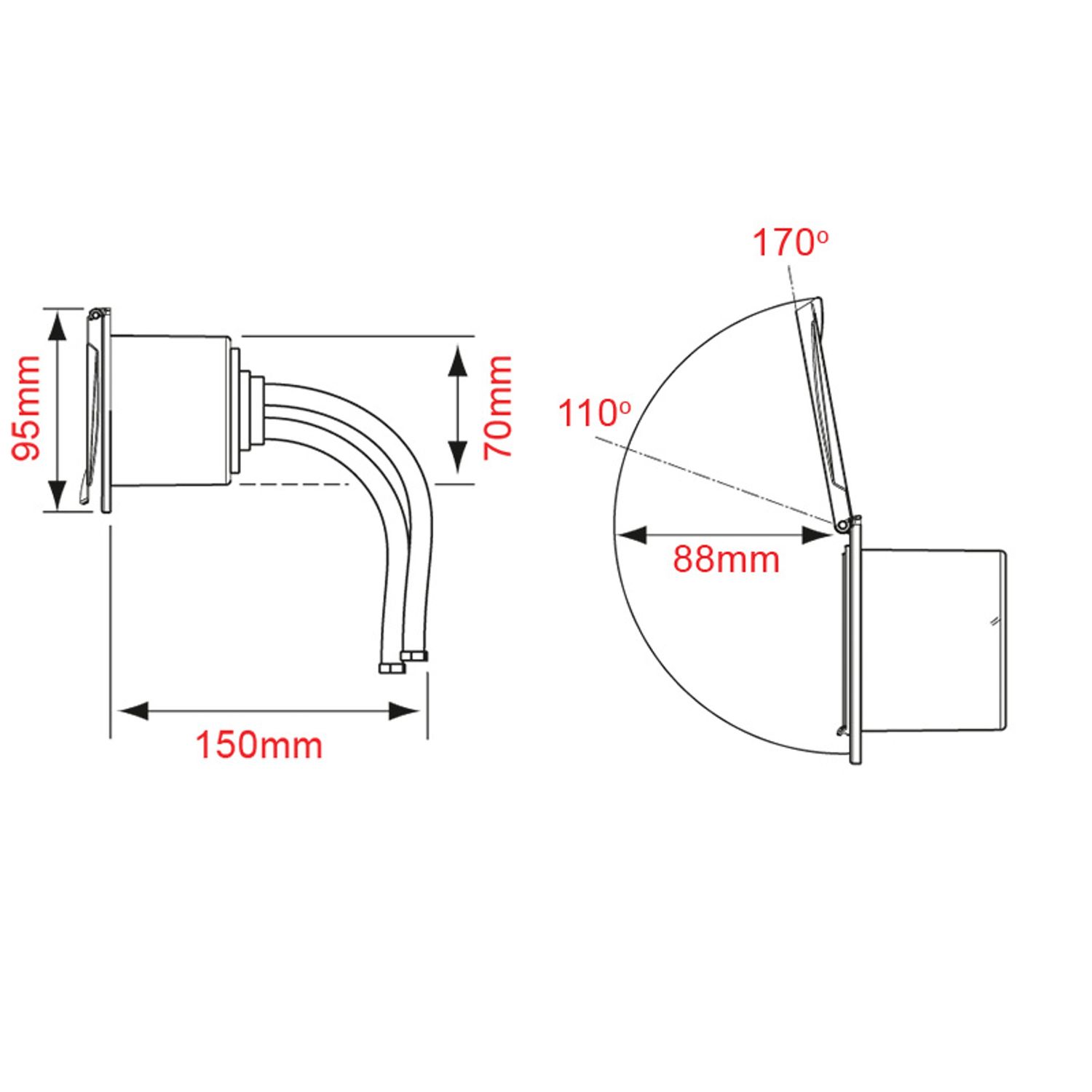 Nuova Rade 47676 Cockpit Blandebatteri Innfelt beholder med lokk