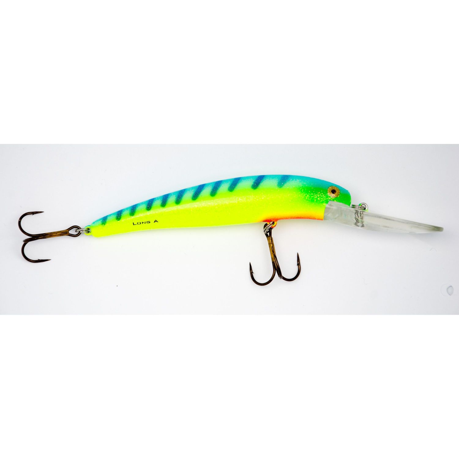 25 Deep Long A Djupgående Wobbler 12 cm Glitter Chartreuse Blue